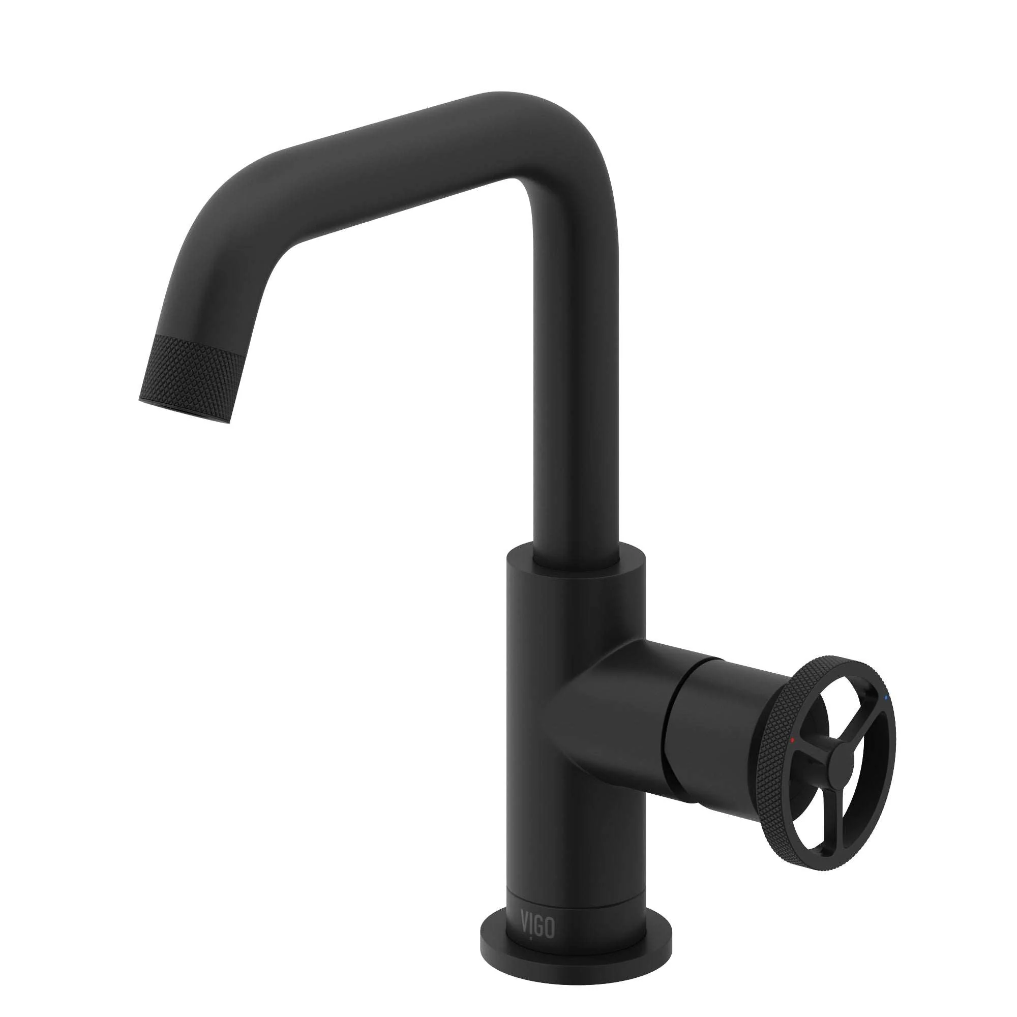 Cass Single Hole Bathroom Faucet with Knurled Wheel Handle - Image 31