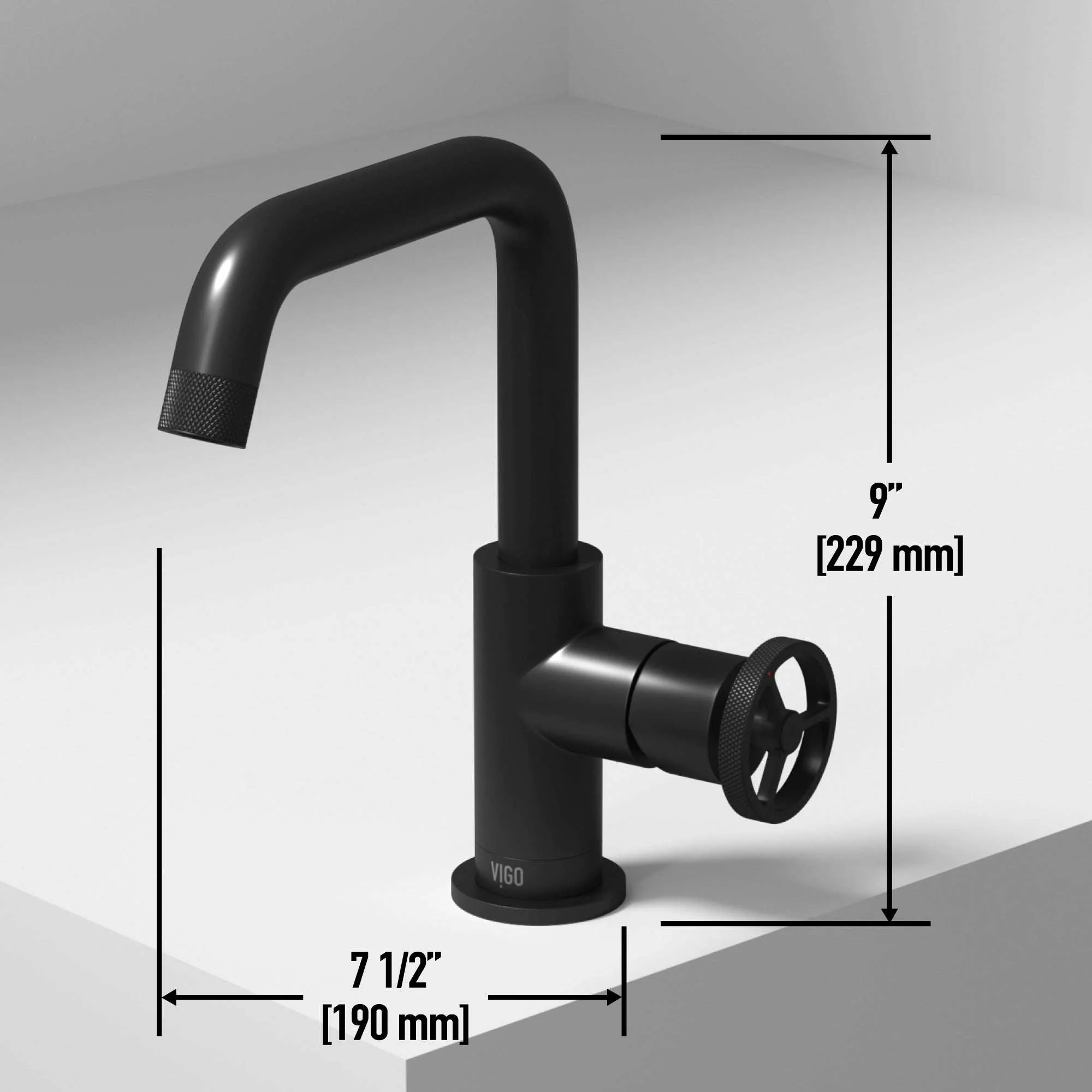 Cass Single Hole Bathroom Faucet with Knurled Wheel Handle - Image 35