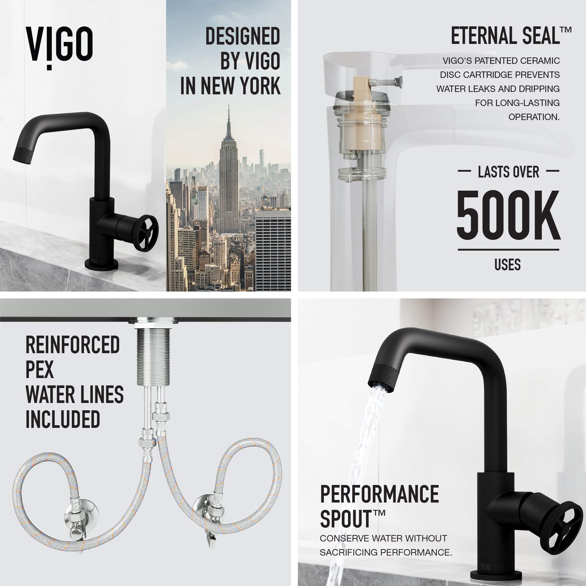 Cass Single Hole Bathroom Faucet with Knurled Wheel Handle - Image 36
