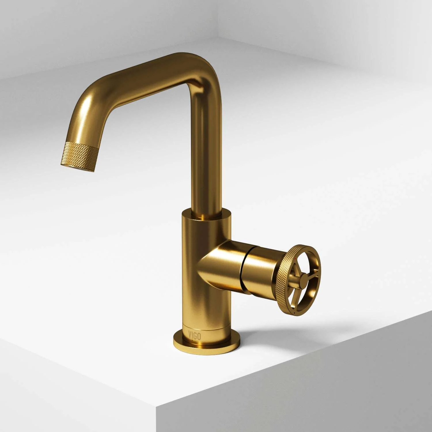 Cass Single Hole Bathroom Faucet with Knurled Wheel Handle - Image 40