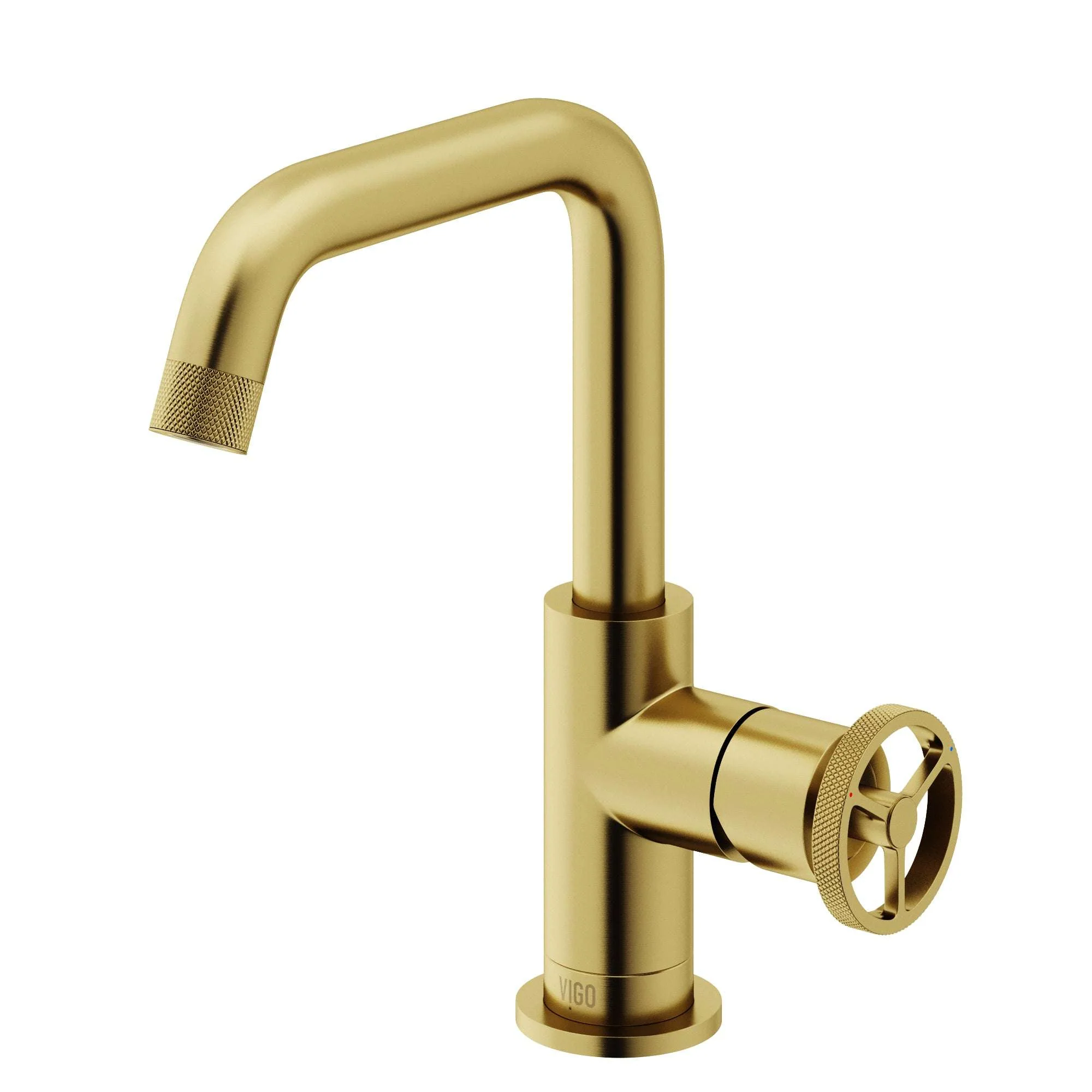 Cass Single Hole Bathroom Faucet with Knurled Wheel Handle - Image 44