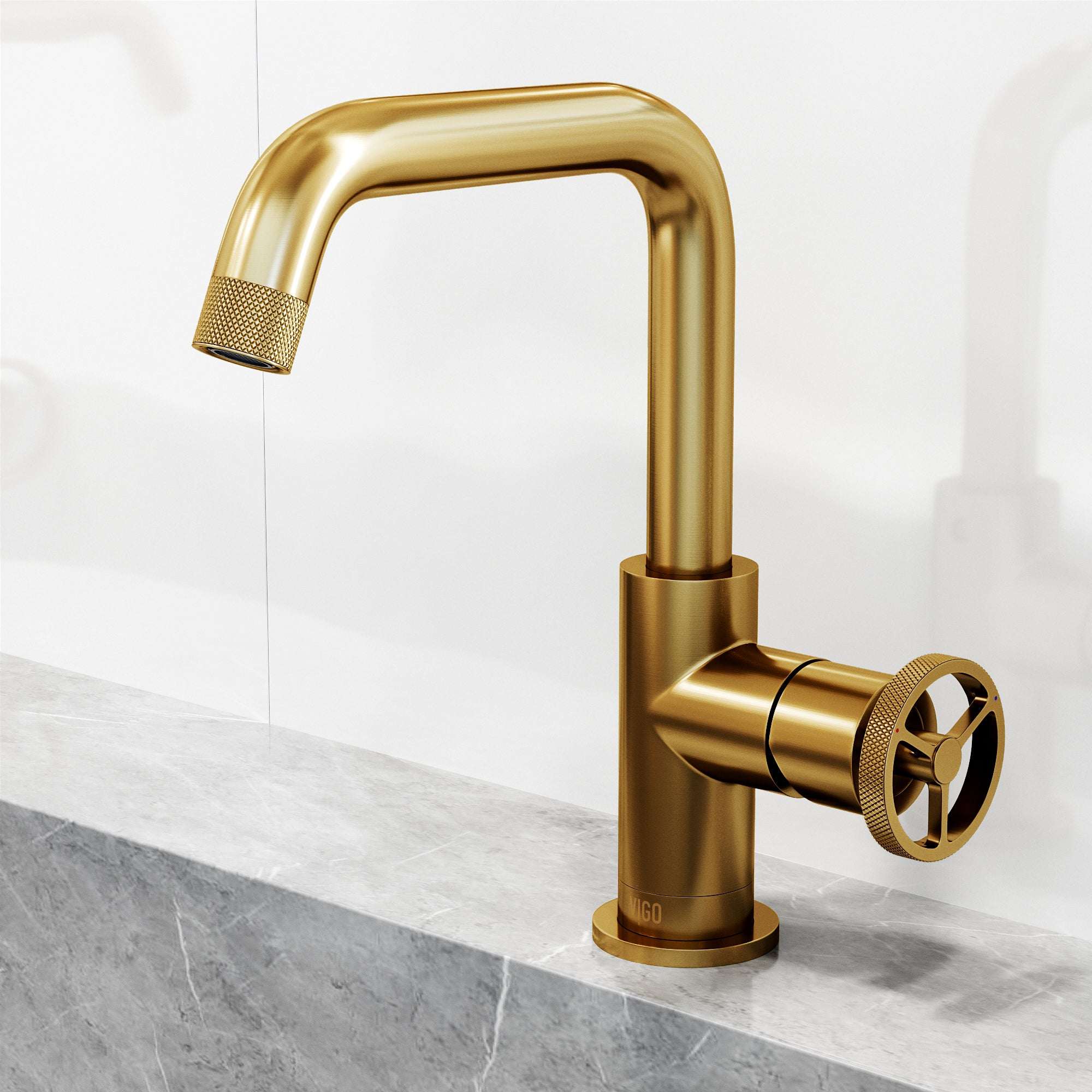 Cass Single Hole Bathroom Faucet with Knurled Wheel Handle - Image 45