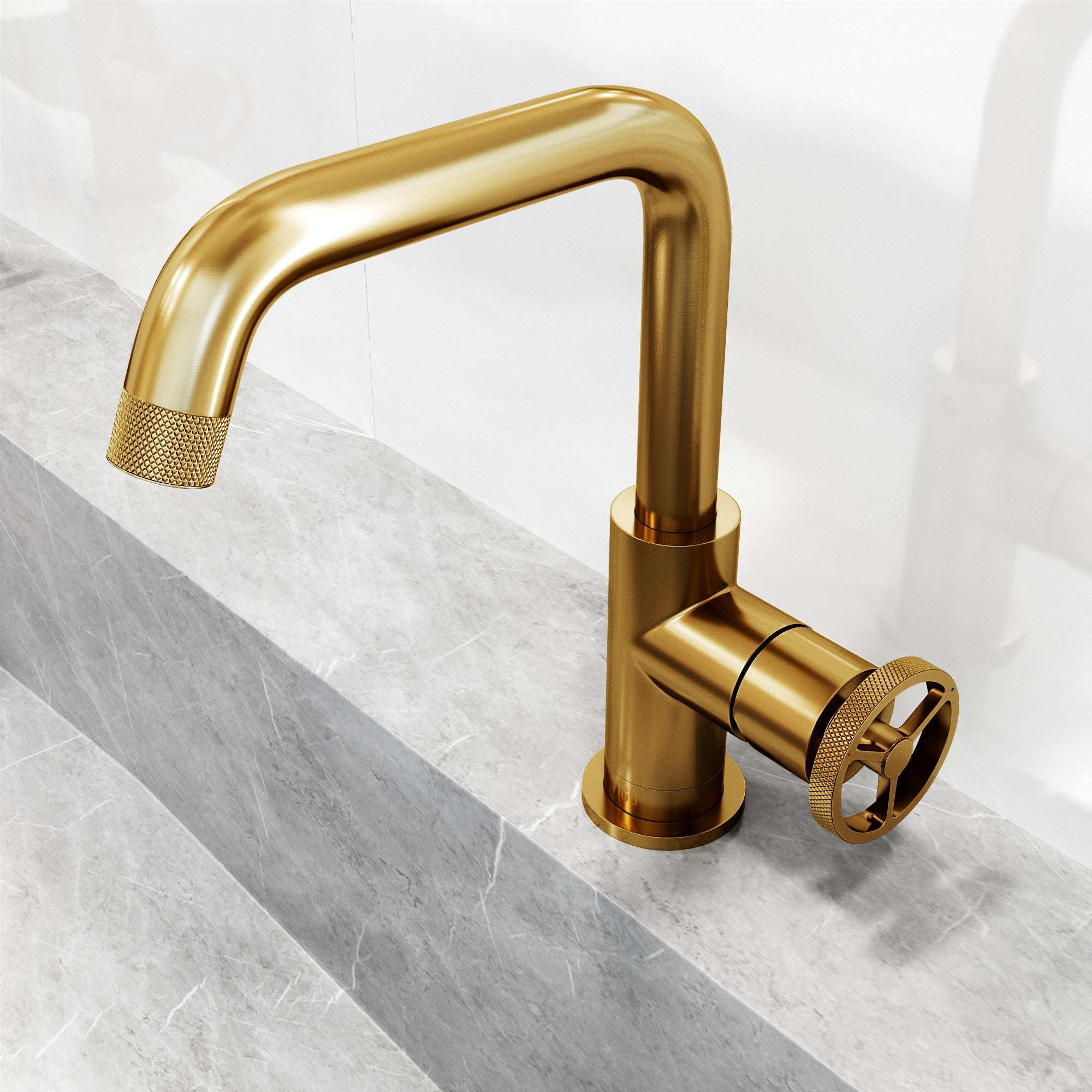 Cass Single Hole Bathroom Faucet with Knurled Wheel Handle - Image 46