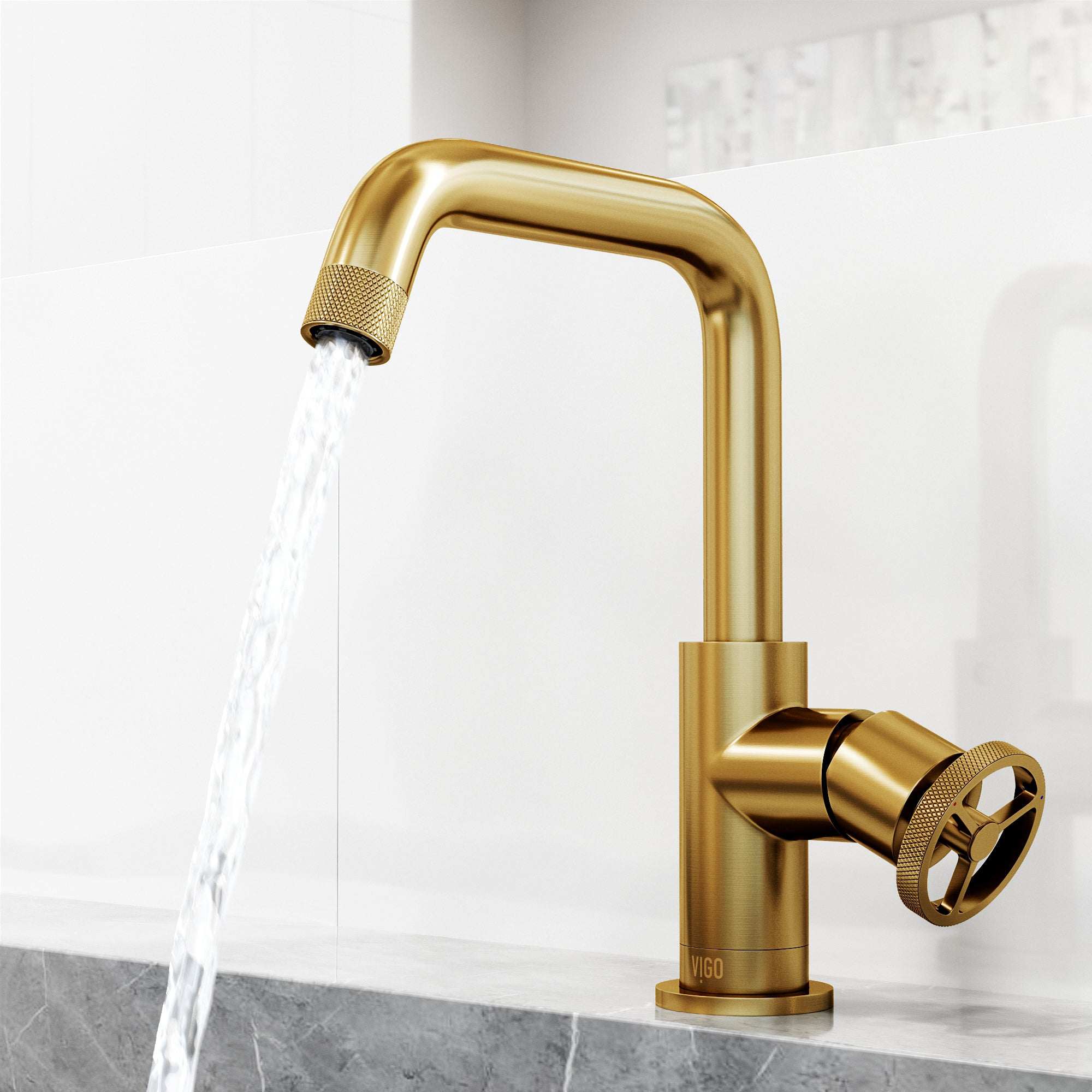 Cass Single Hole Bathroom Faucet with Knurled Wheel Handle - Image 47