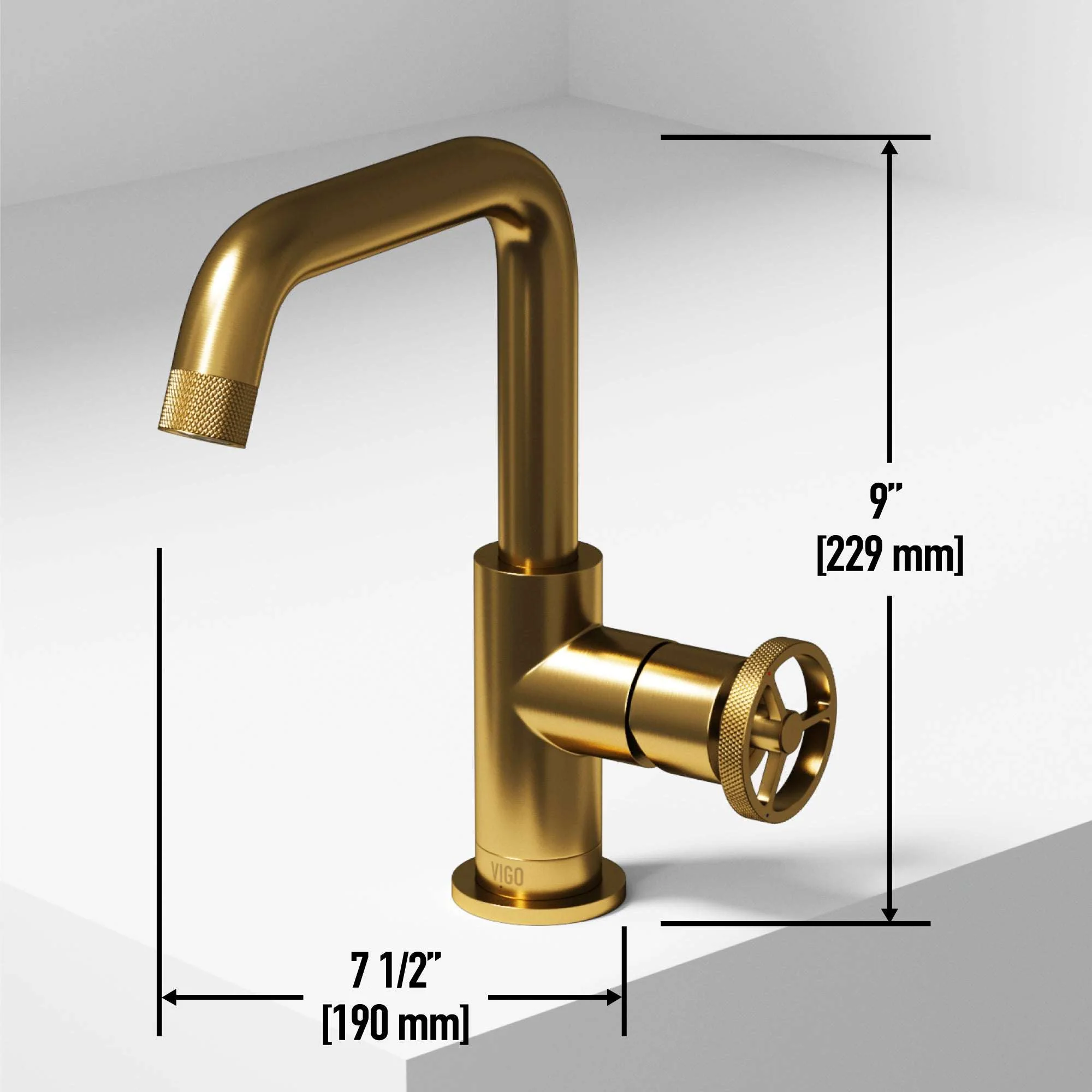 Cass Single Hole Bathroom Faucet with Knurled Wheel Handle - Image 48