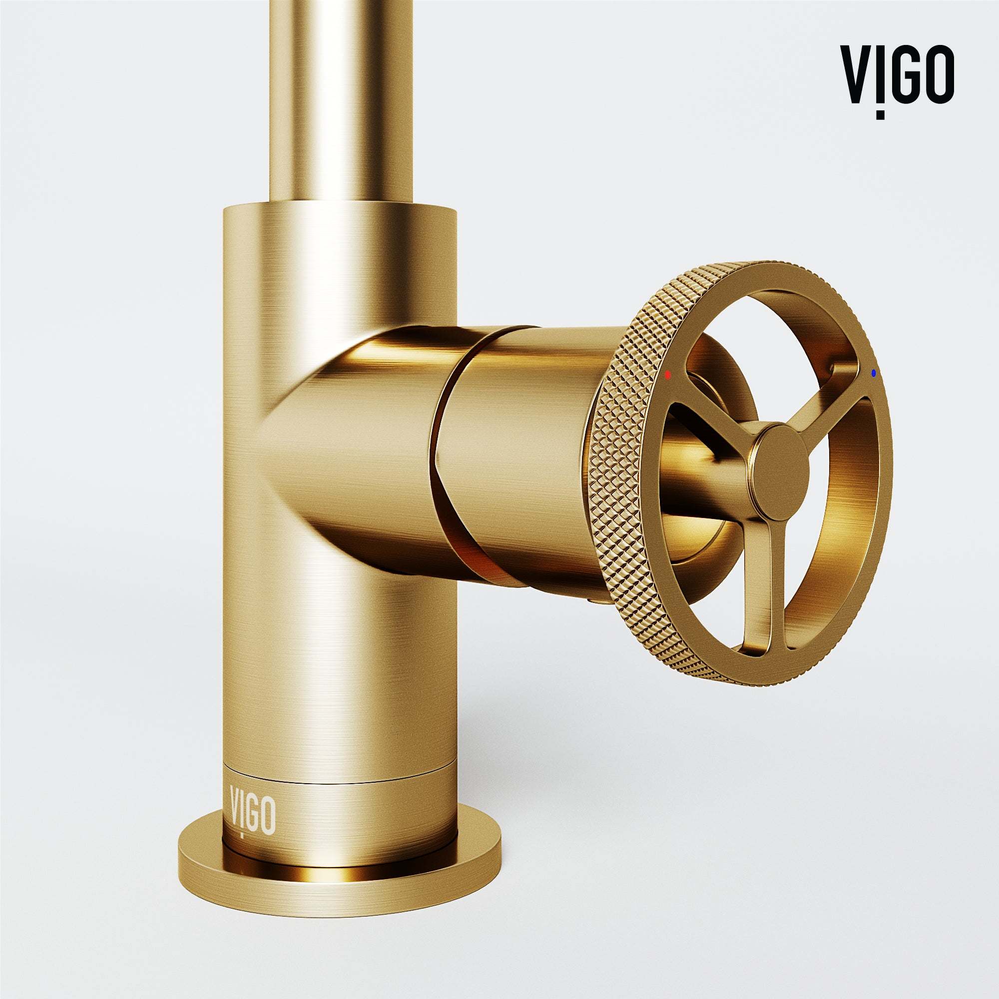 Cass Single Hole Bathroom Faucet with Knurled Wheel Handle - Image 51