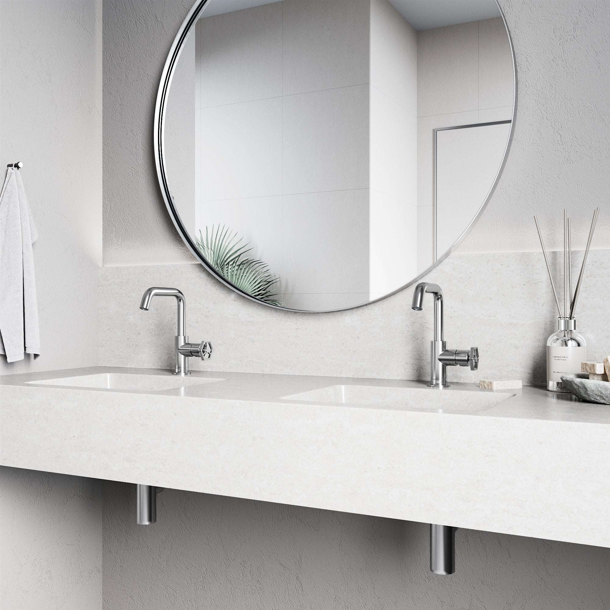 Hart Ruxton Single Hole Bathroom Faucet – Knurled Control Handle Design - Image 13