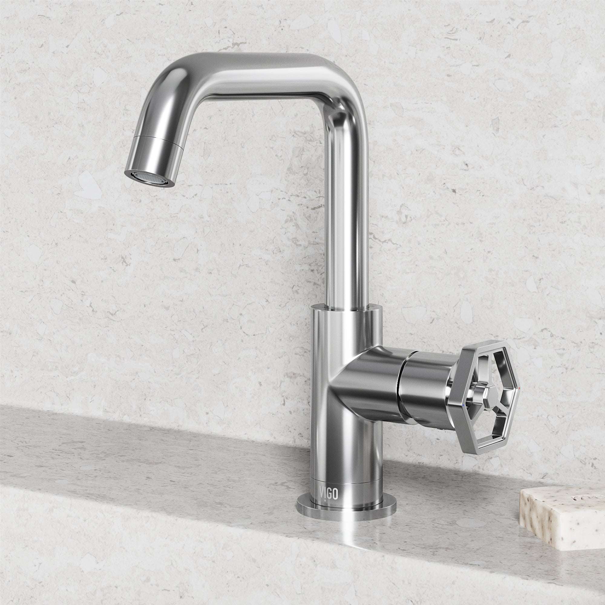 Hart Ruxton Single Hole Bathroom Faucet – Knurled Control Handle Design - Image 15