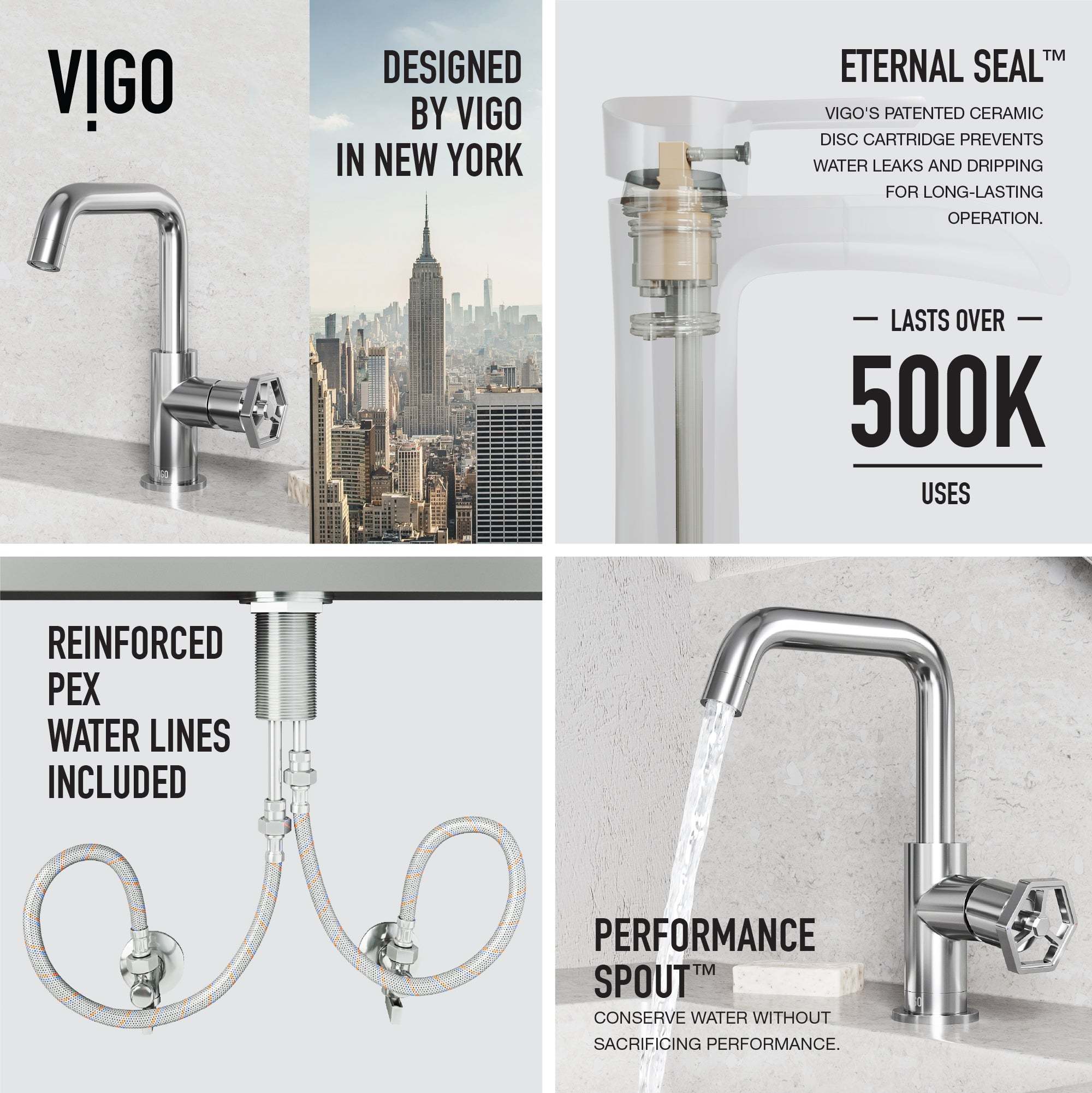 Hart Ruxton Single Hole Bathroom Faucet – Knurled Control Handle Design - Image 18