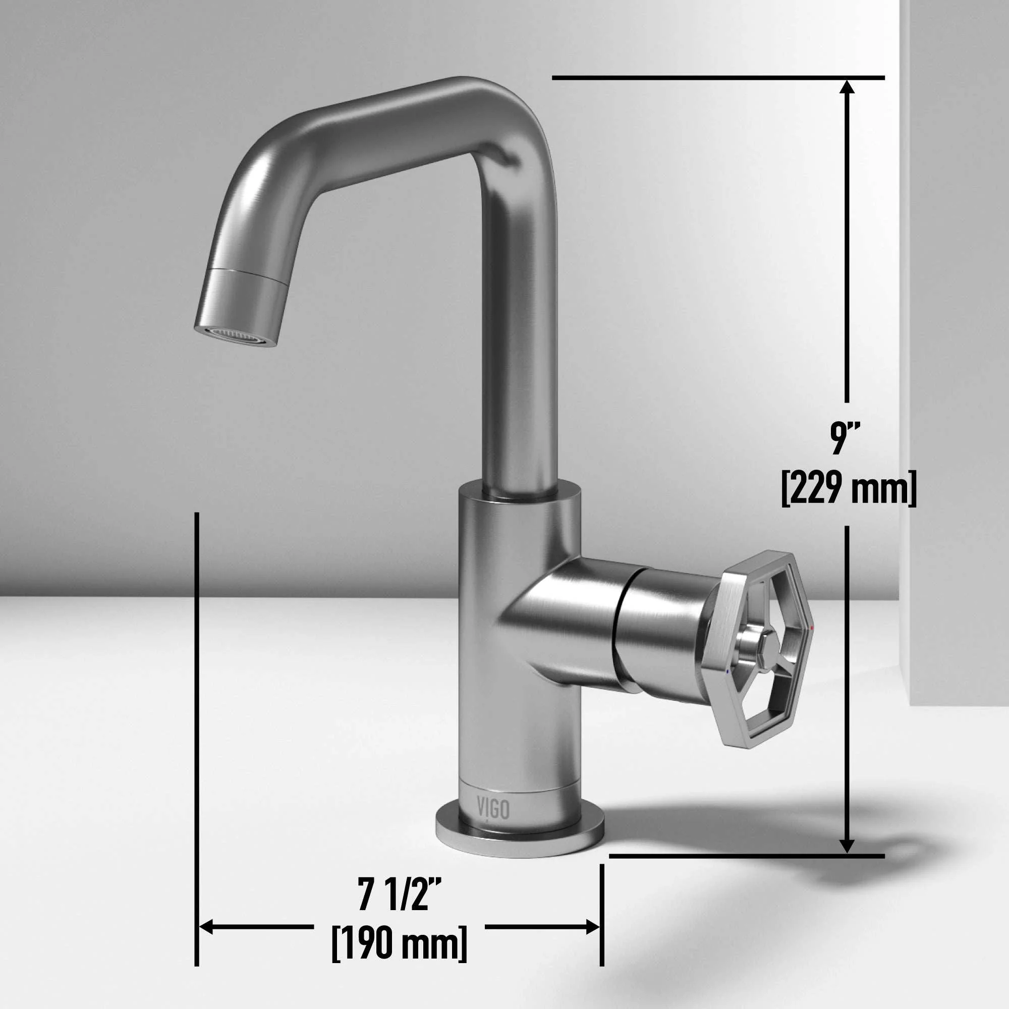 Hart Ruxton Single Hole Bathroom Faucet – Knurled Control Handle Design - Image 6
