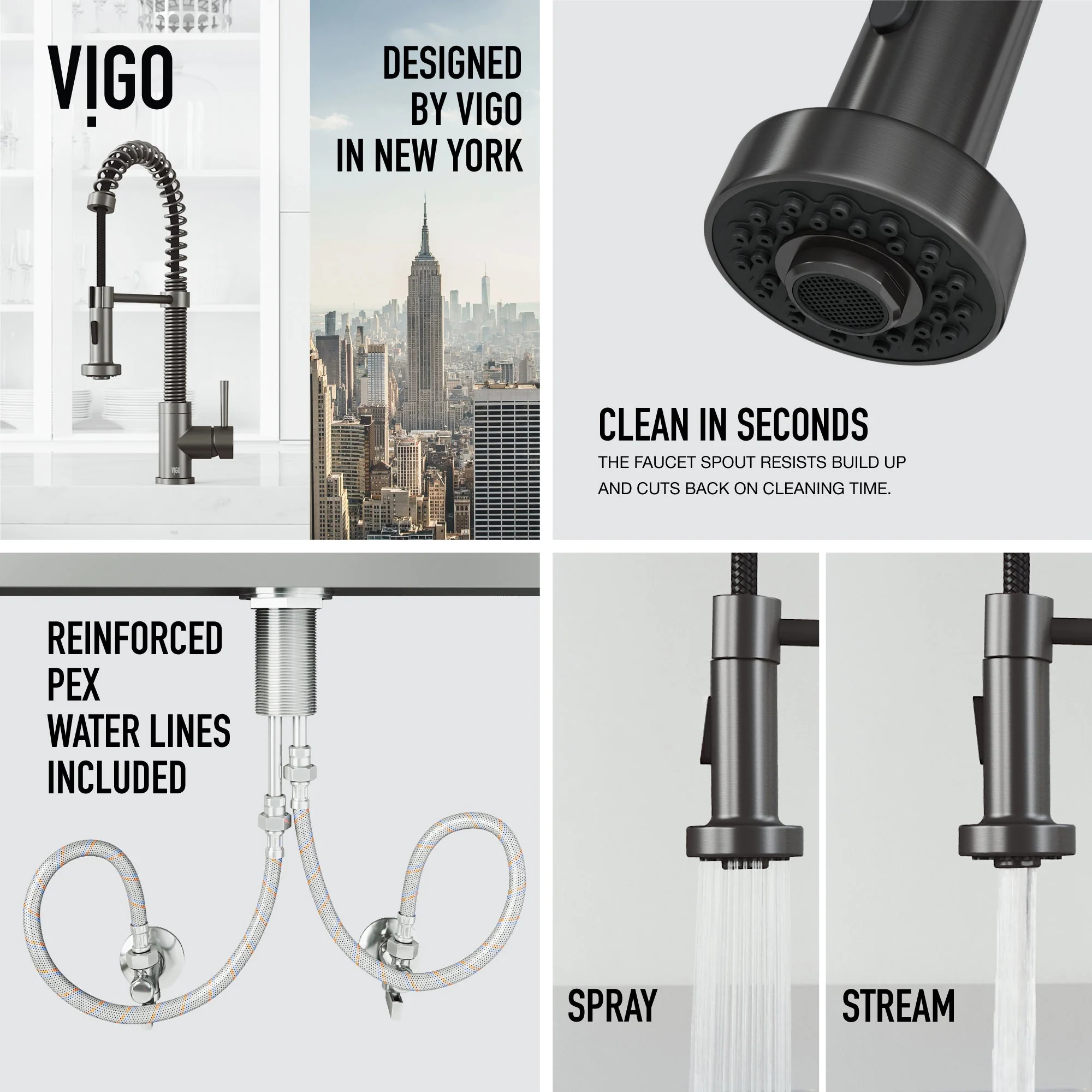 Edison Pull-Down Kitchen Spray Faucet - Image 21