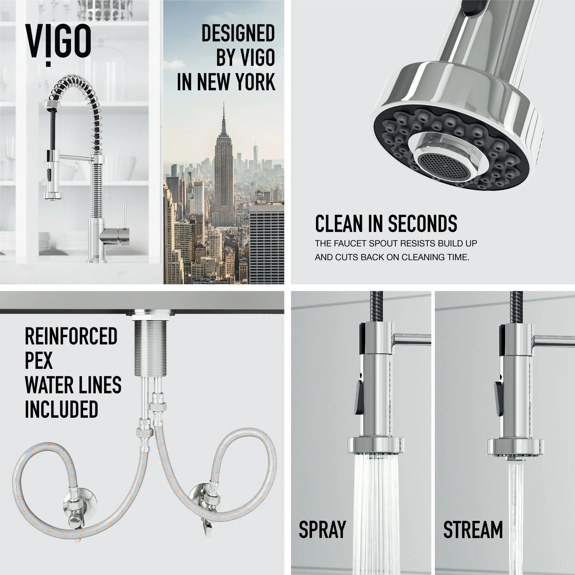 Edison Pull-Down Kitchen Spray Faucet - Image 5