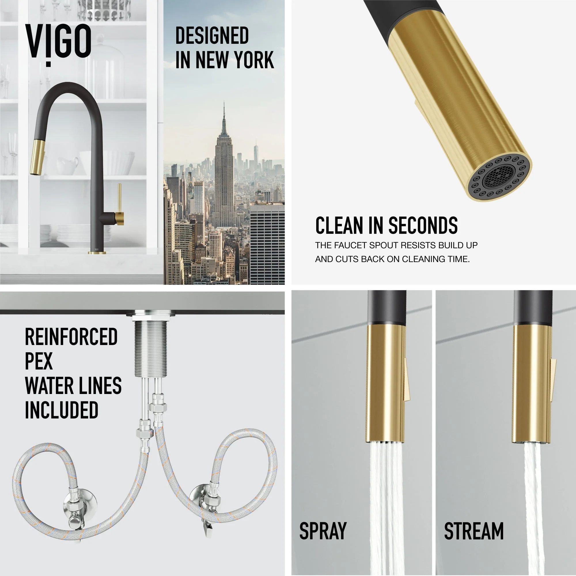 Greenwich Pull-Down Spray Kitchen Faucet - Image 19