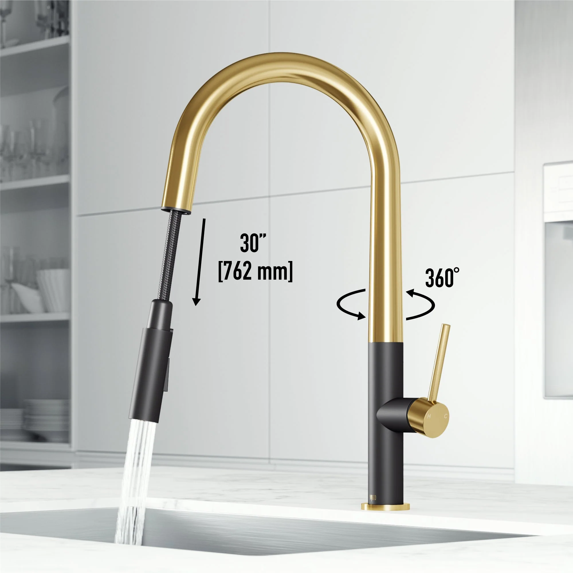 Greenwich Pull-Down Spray Kitchen Faucet - Image 31