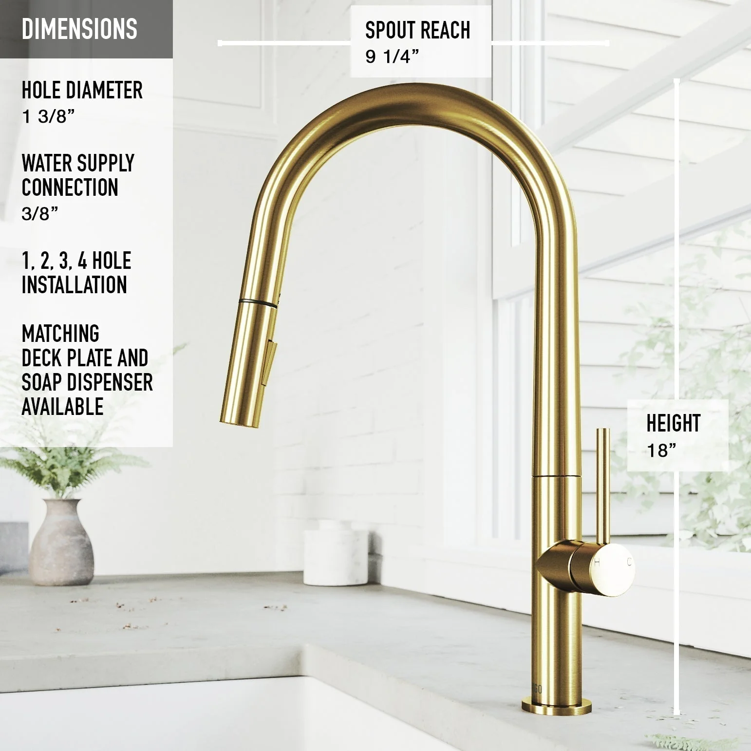 Greenwich Pull-Down Spray Kitchen Faucet - Image 39