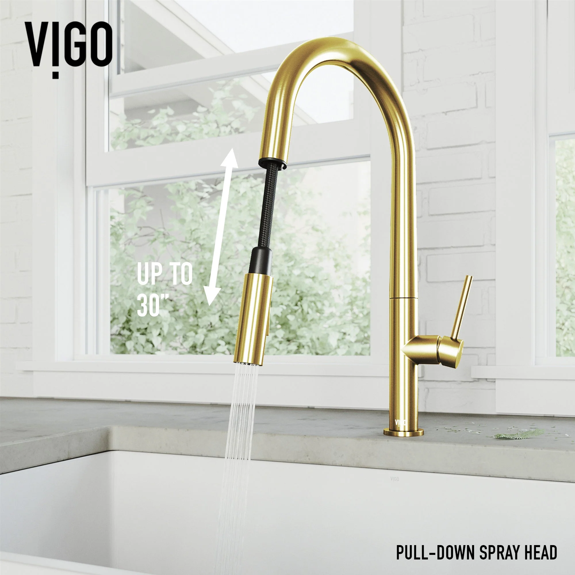 Greenwich Pull-Down Spray Kitchen Faucet - Image 43