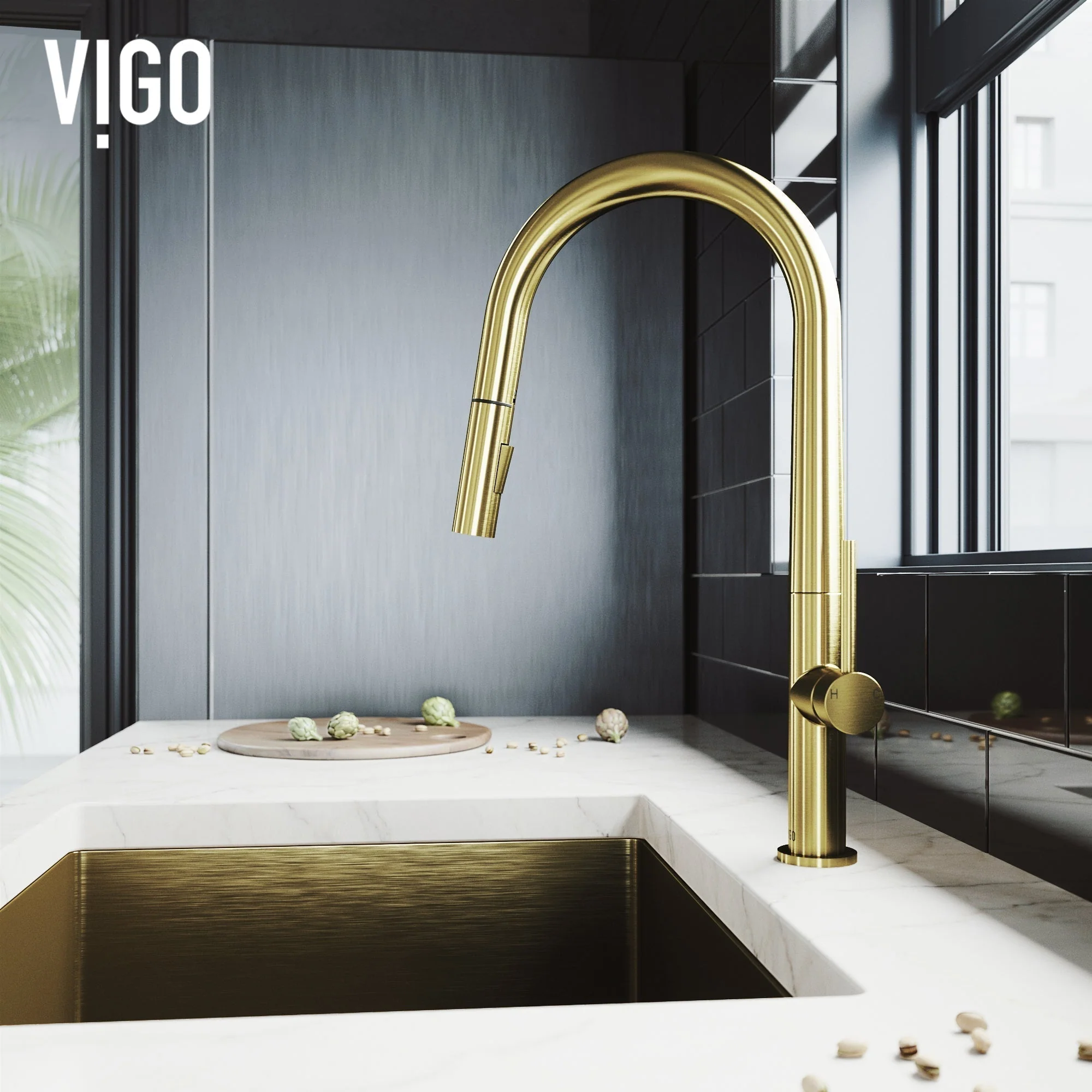 Greenwich Pull-Down Spray Kitchen Faucet - Image 45