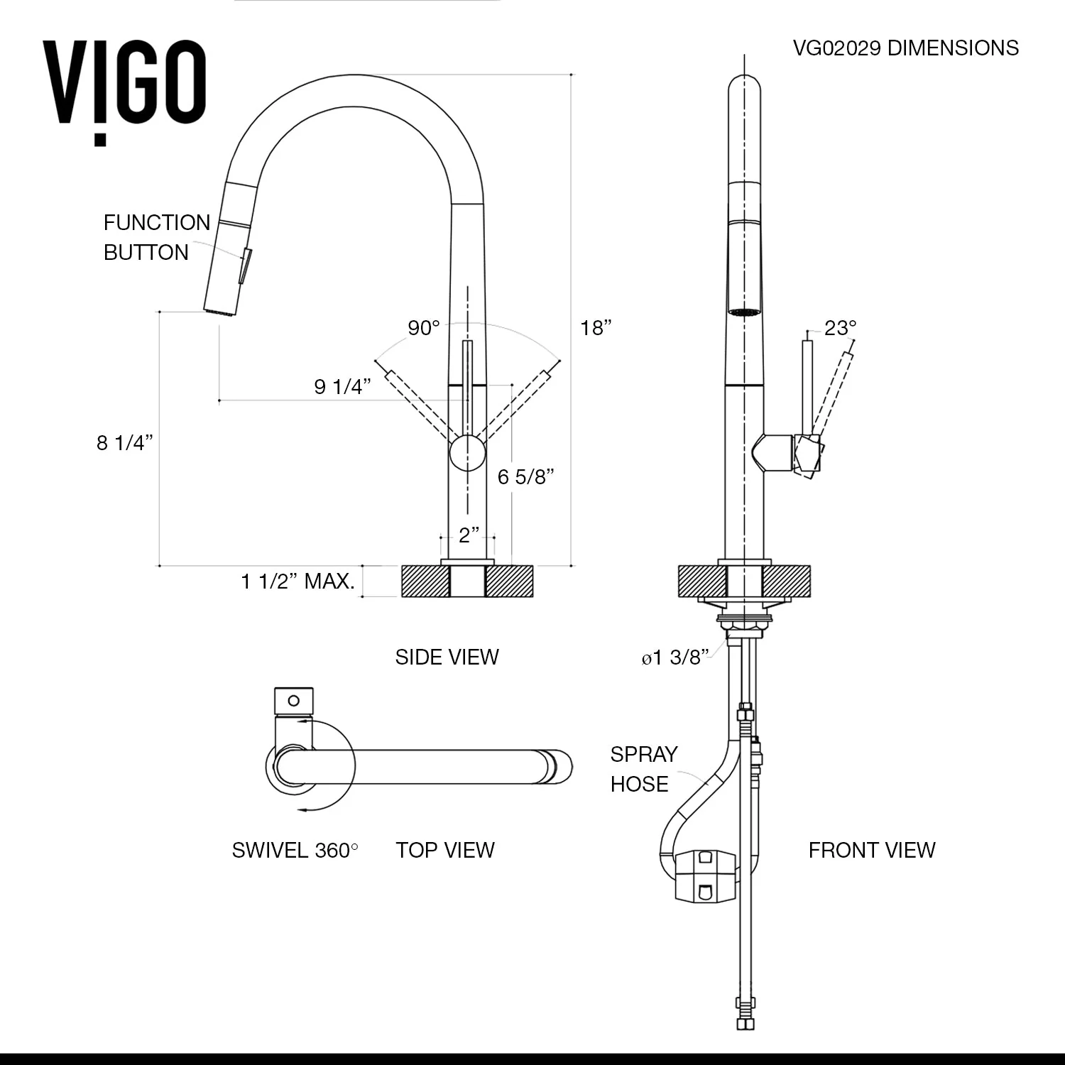 Greenwich Pull-Down Spray Kitchen Faucet - Image 69