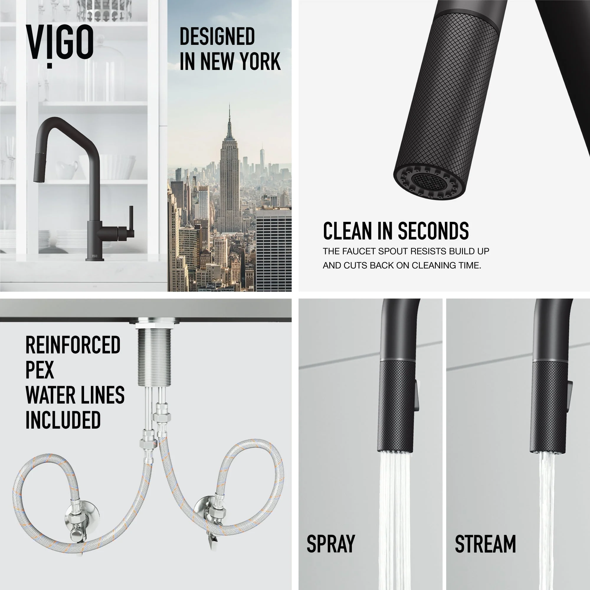 Utopia Pull-Down Spray Kitchen Faucet - Image 26
