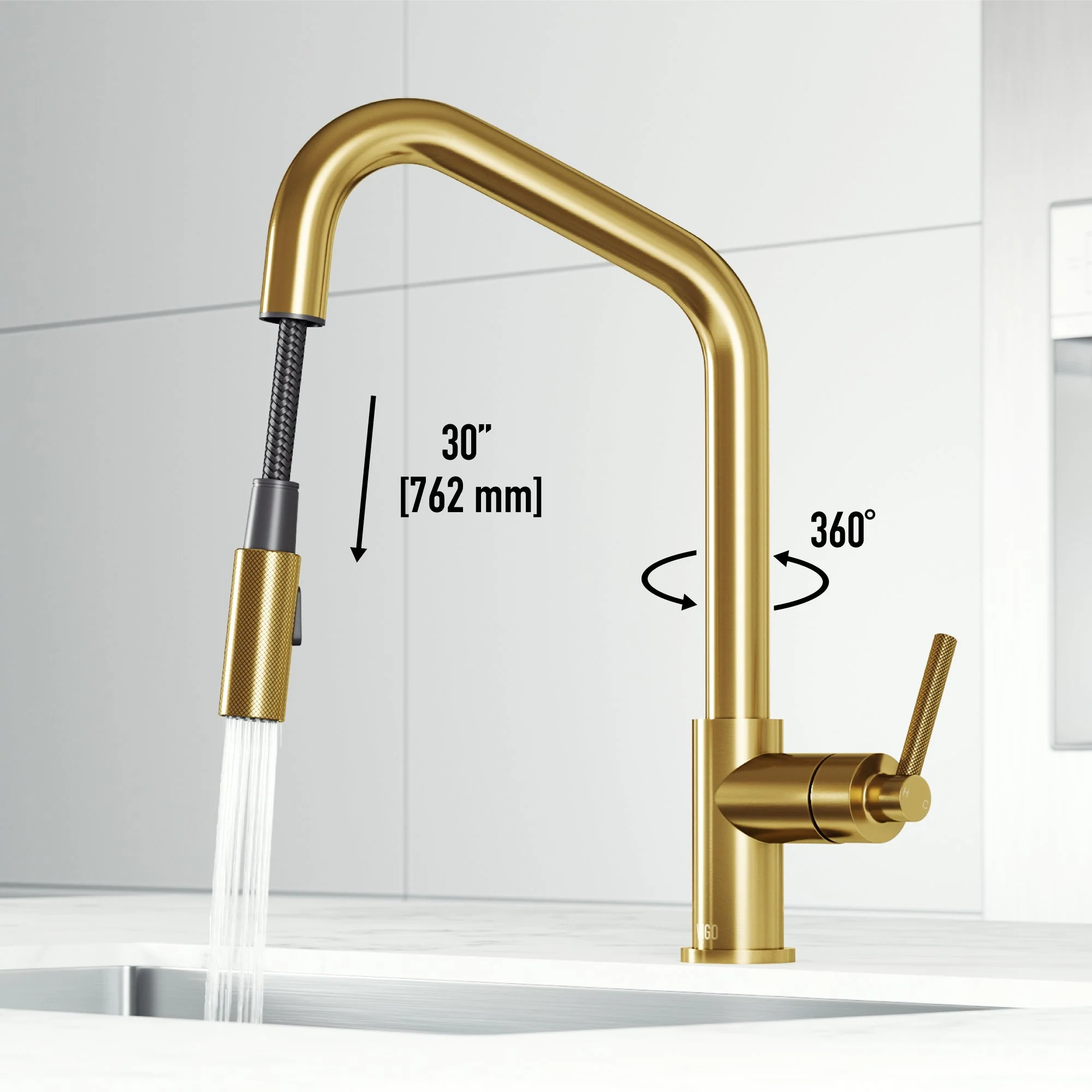 Utopia Pull-Down Spray Kitchen Faucet - Image 38