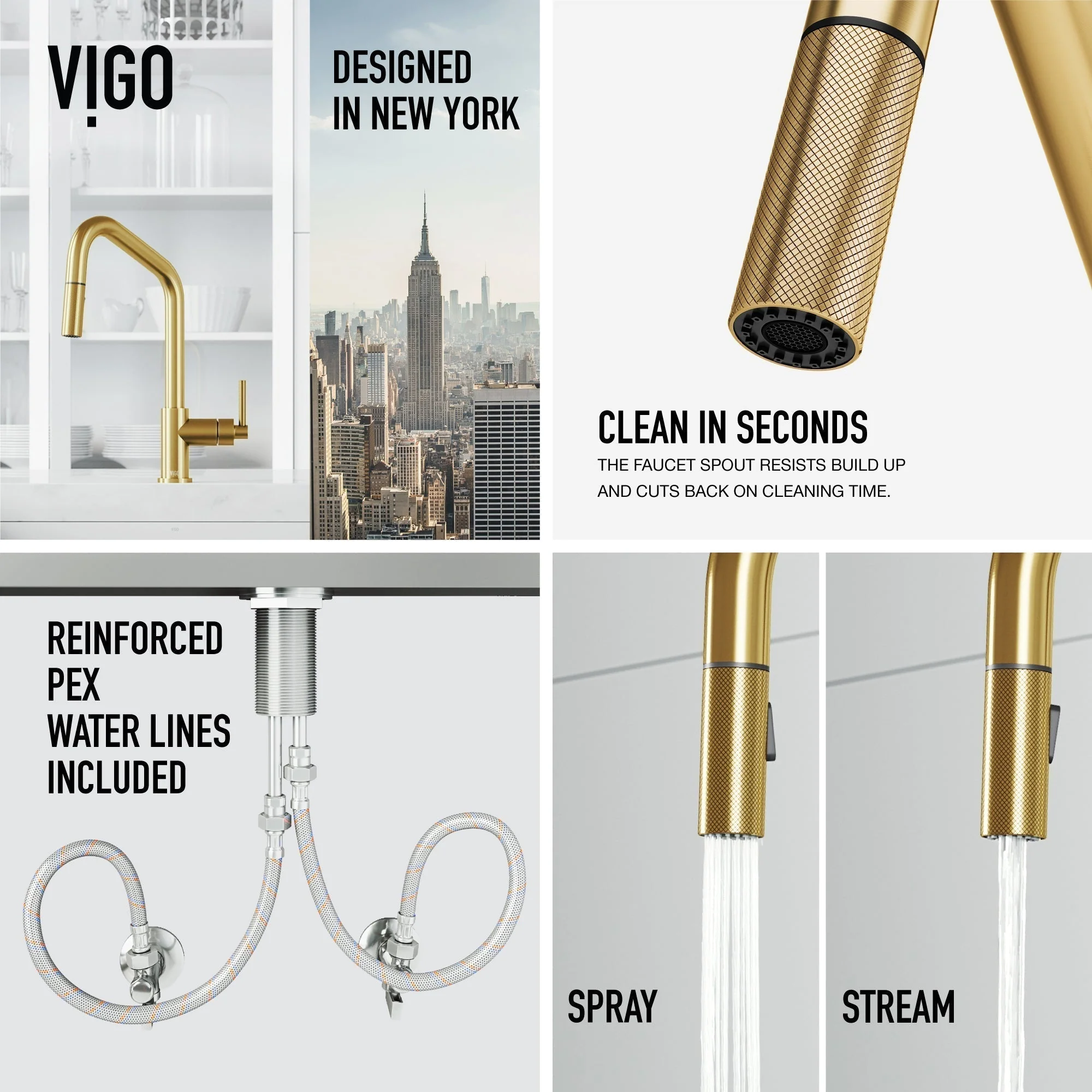 Utopia Pull-Down Spray Kitchen Faucet - Image 40