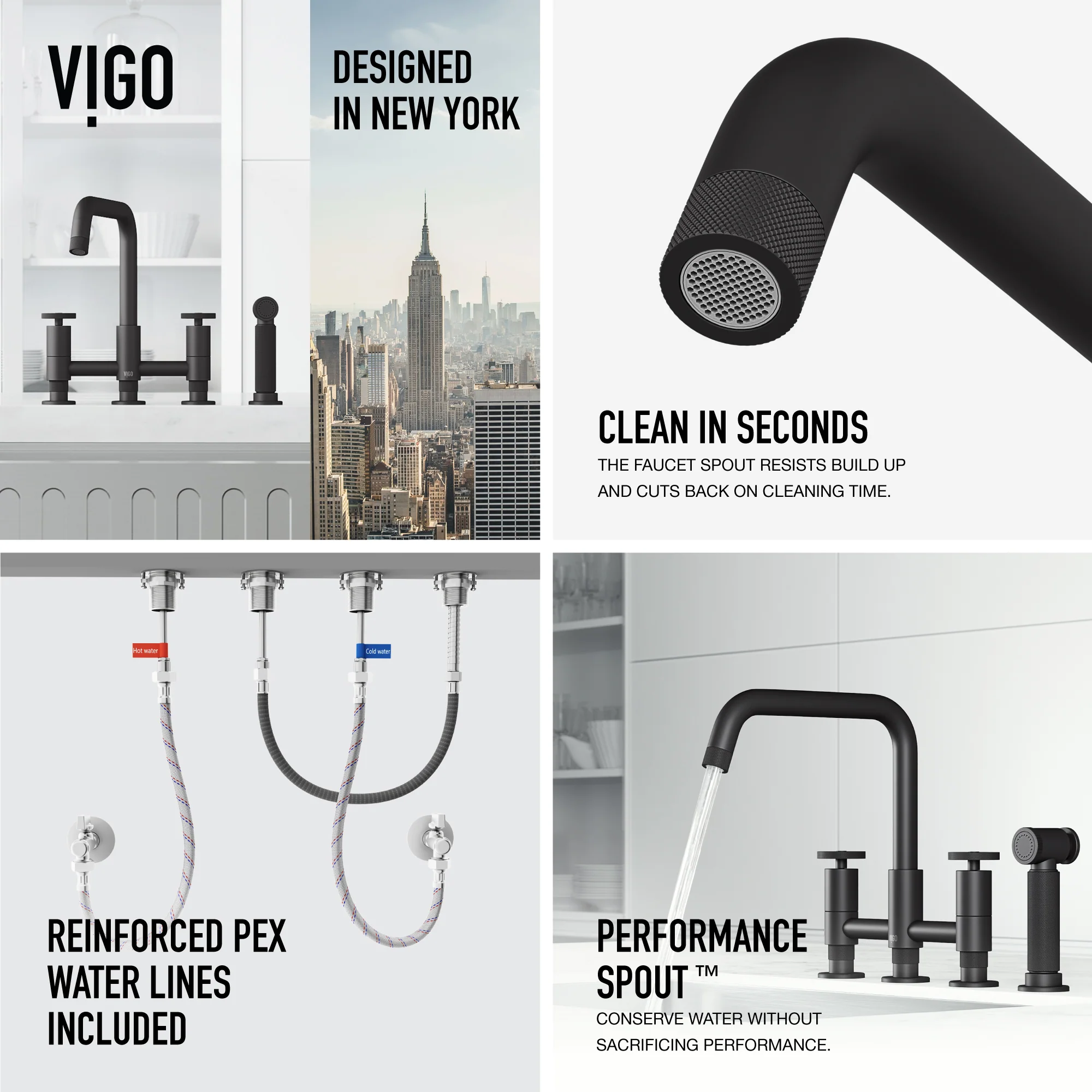 Cass Pull-Out Bridge Kitchen Faucet - Image 28
