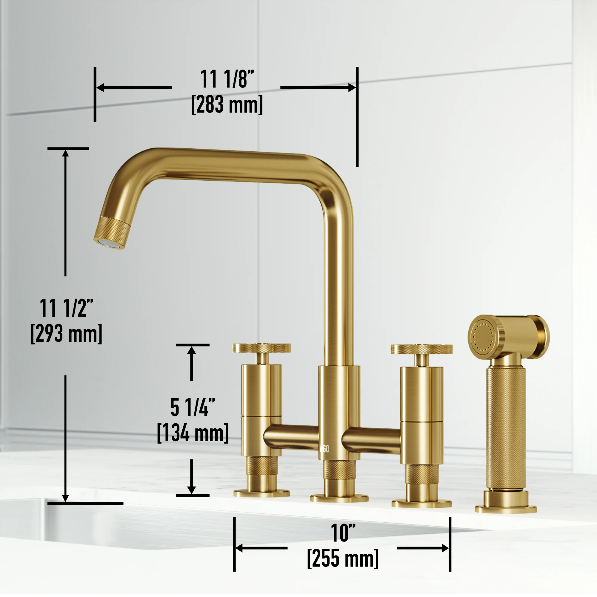 Cass Pull-Out Bridge Kitchen Faucet - Image 42