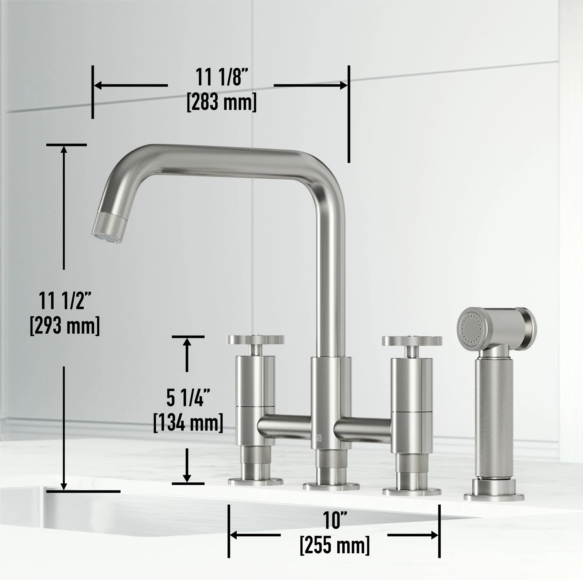 Cass Pull-Out Bridge Kitchen Faucet - Image 58