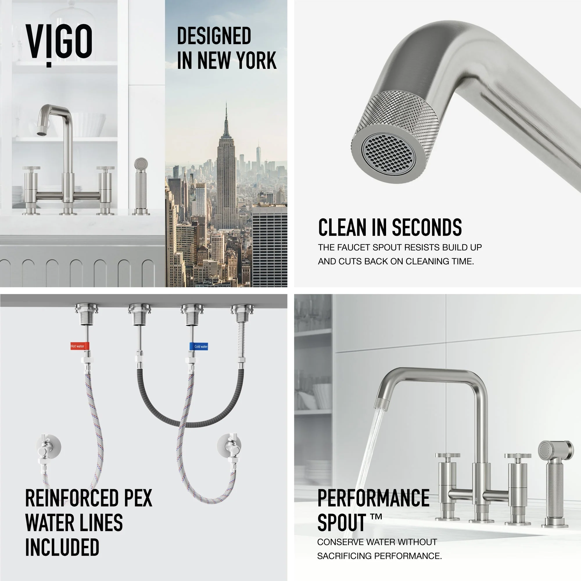 Cass Pull-Out Bridge Kitchen Faucet - Image 59