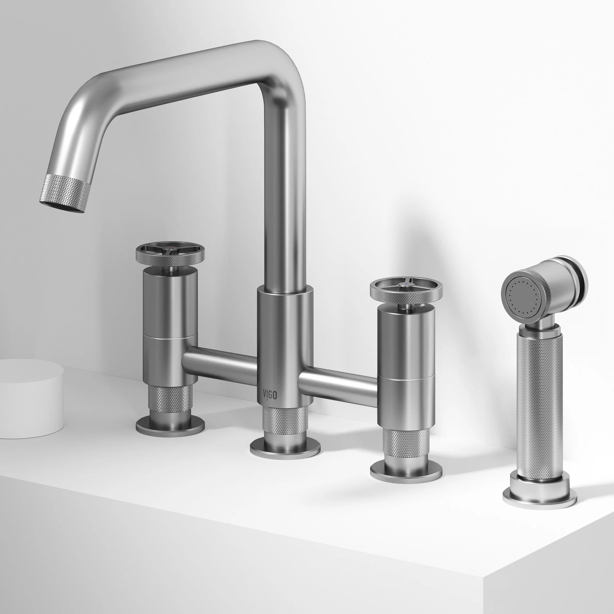 Cass Pull-Out Bridge Kitchen Faucet - Image 64