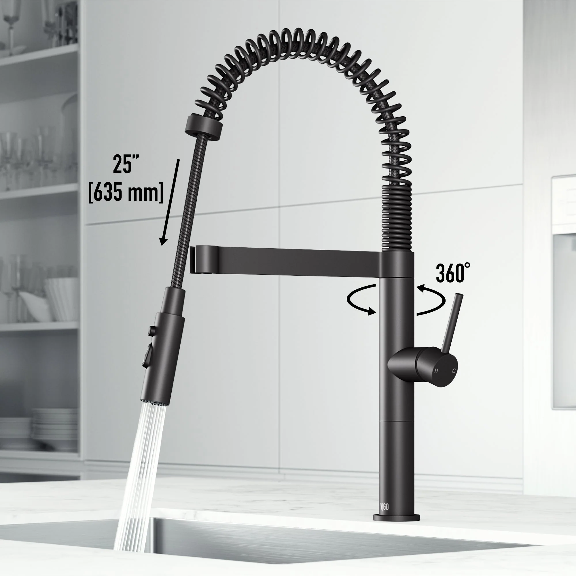 Edison Pro Pull-Down Spray Kitchen Faucet - Image 20