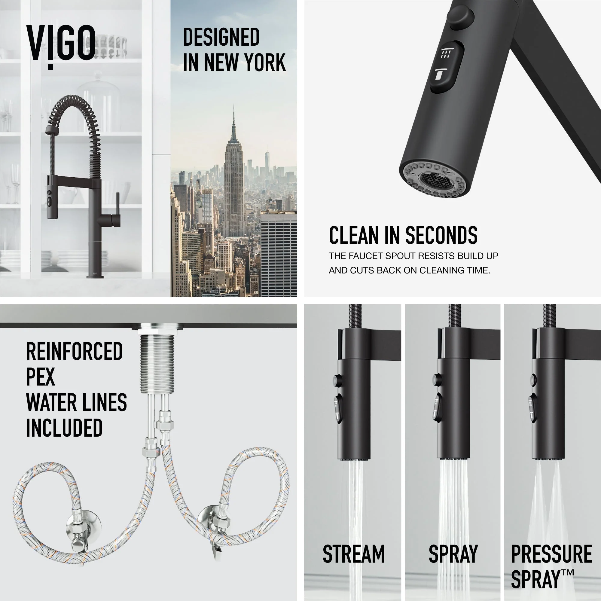 Edison Pro Pull-Down Spray Kitchen Faucet - Image 21