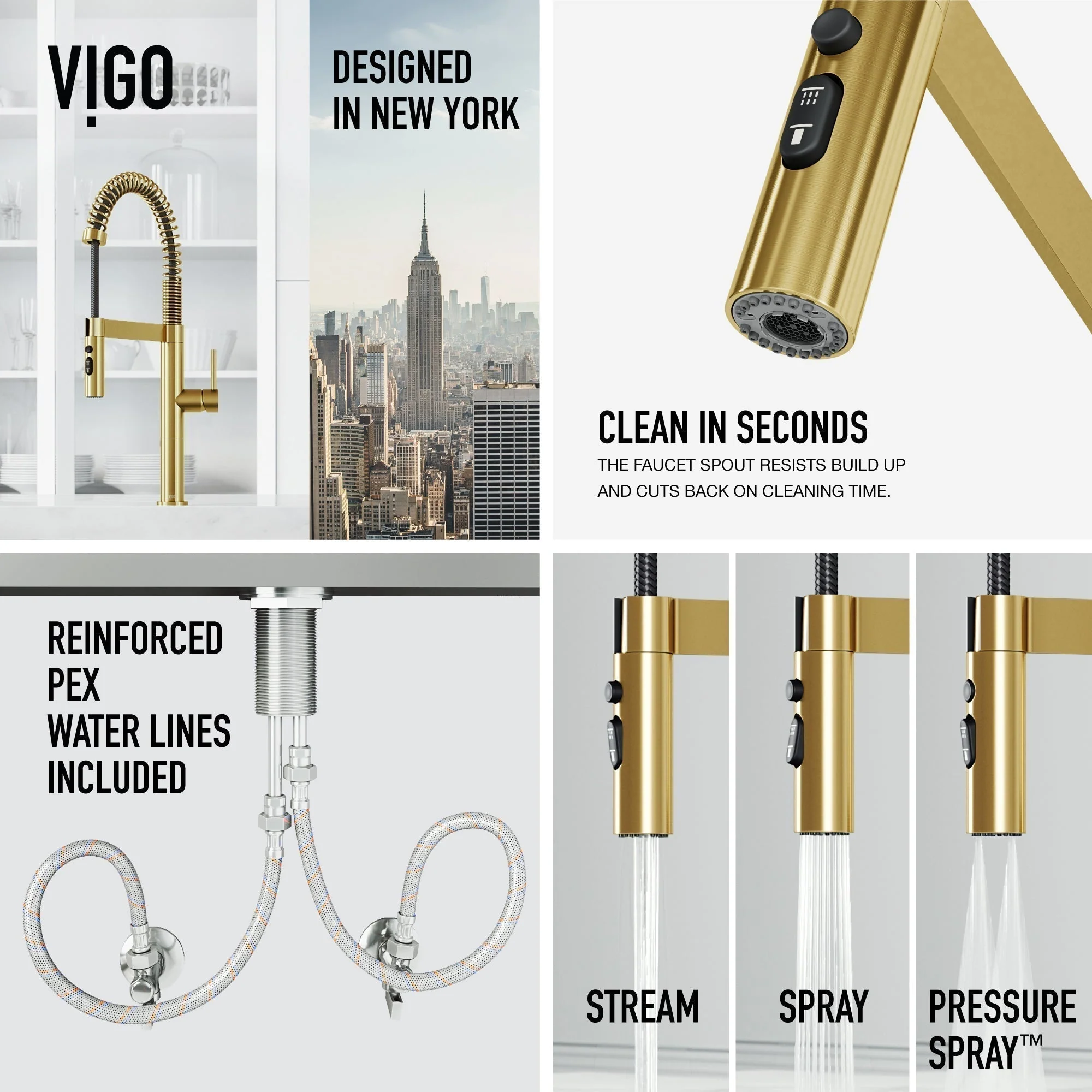 Edison Pro Pull-Down Spray Kitchen Faucet - Image 36