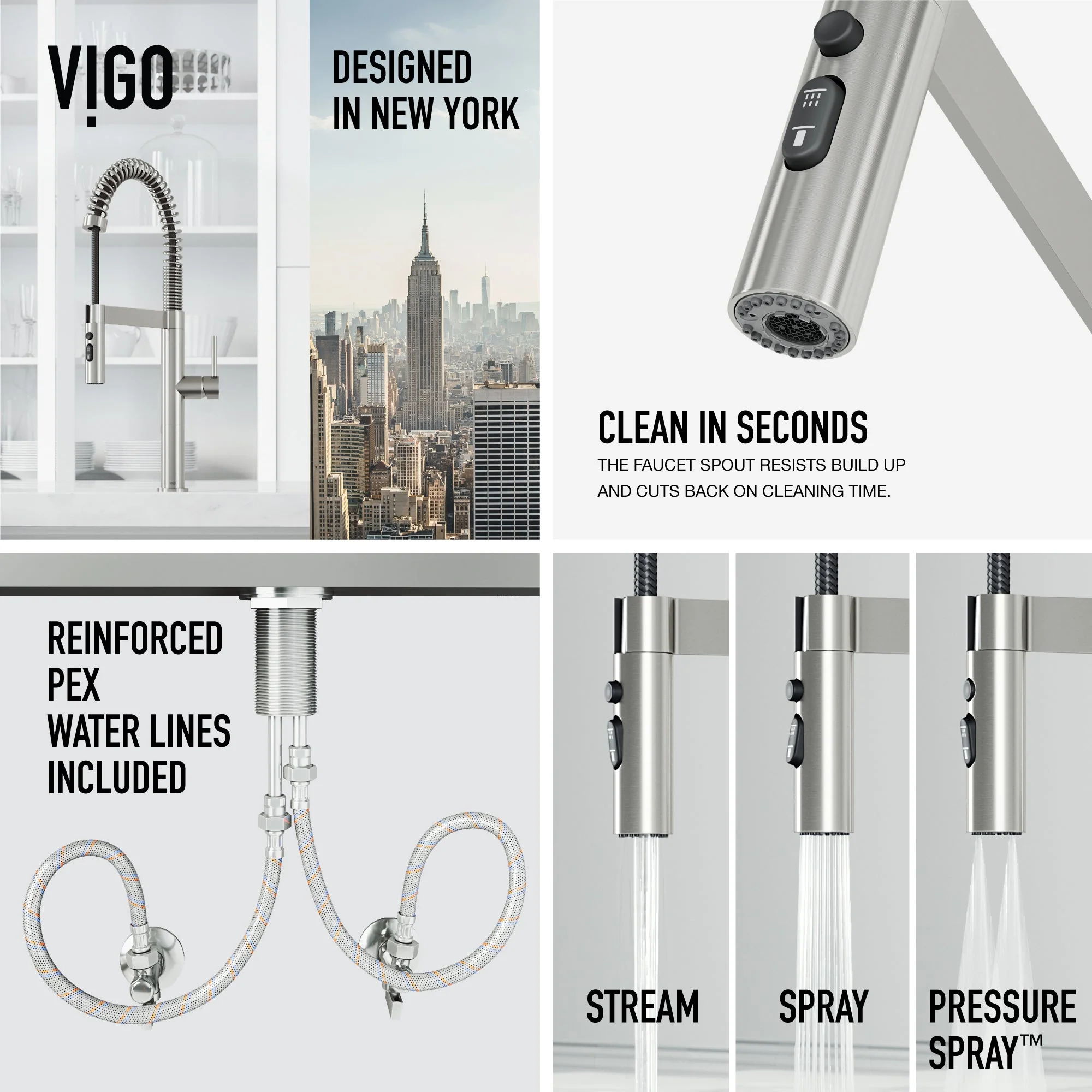 Edison Pro Pull-Down Spray Kitchen Faucet - Image 66