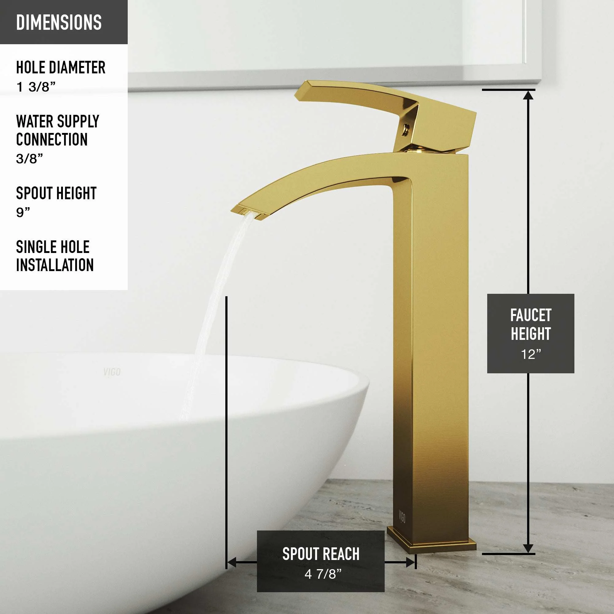 Duris Single Handle Single-Hole Bathroom Vessel Faucet - Image 21