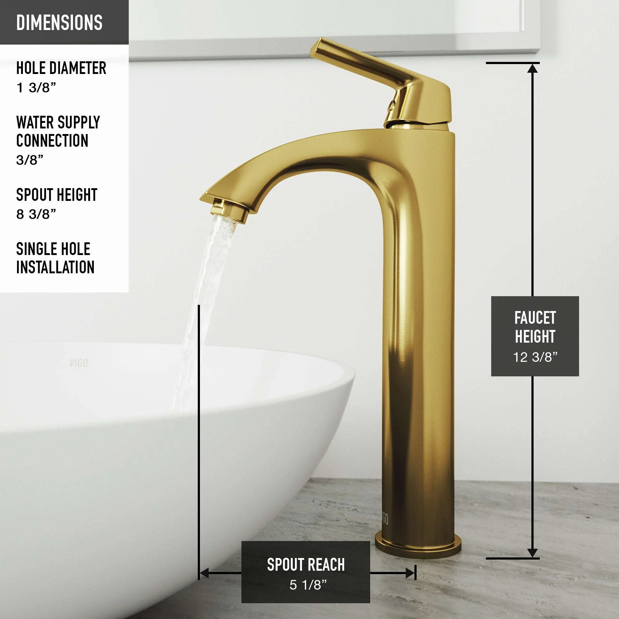 Linus Vessel Sink Faucet - Image 43