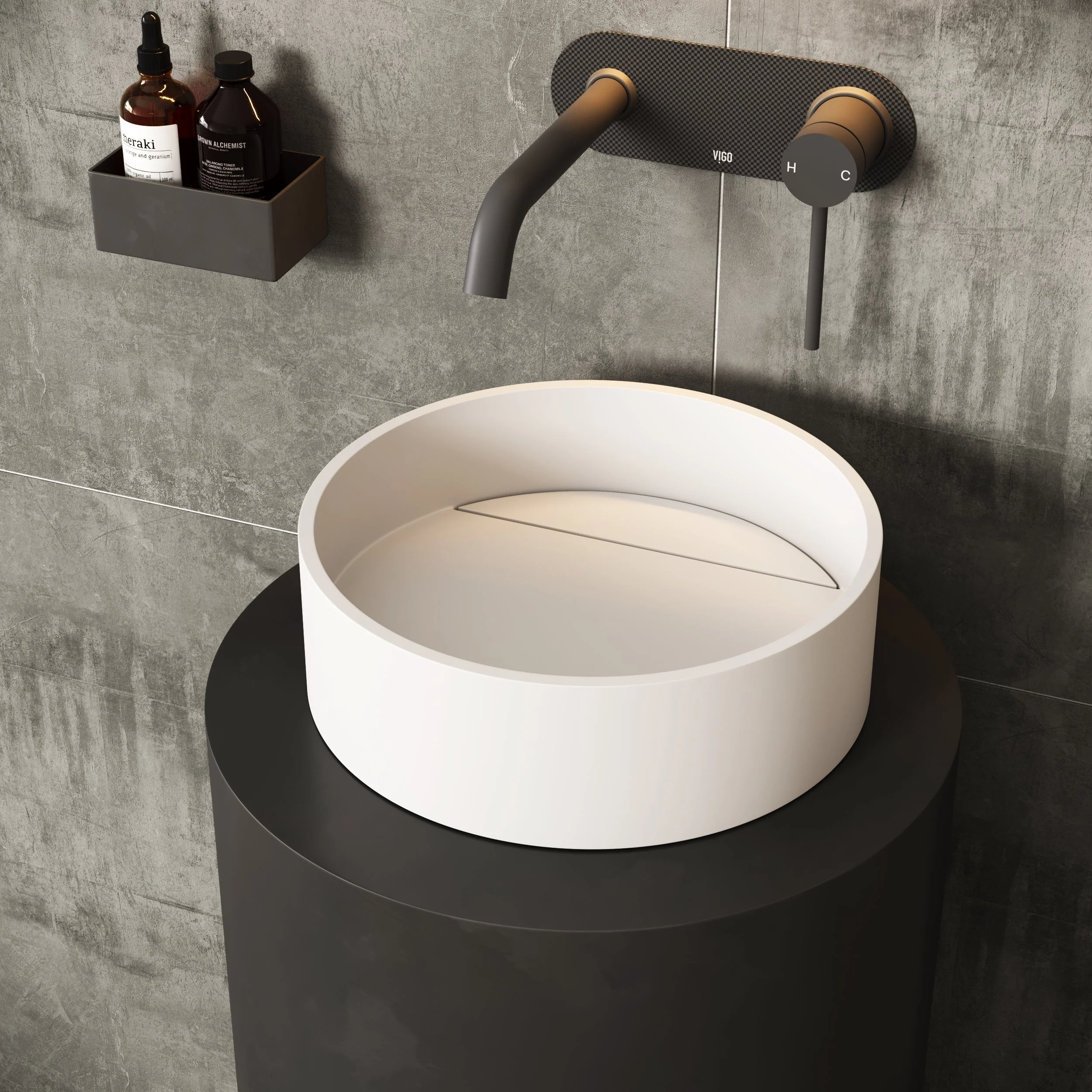 Montauk Matte Stone™ Vessel Bathroom Sink - Image 4