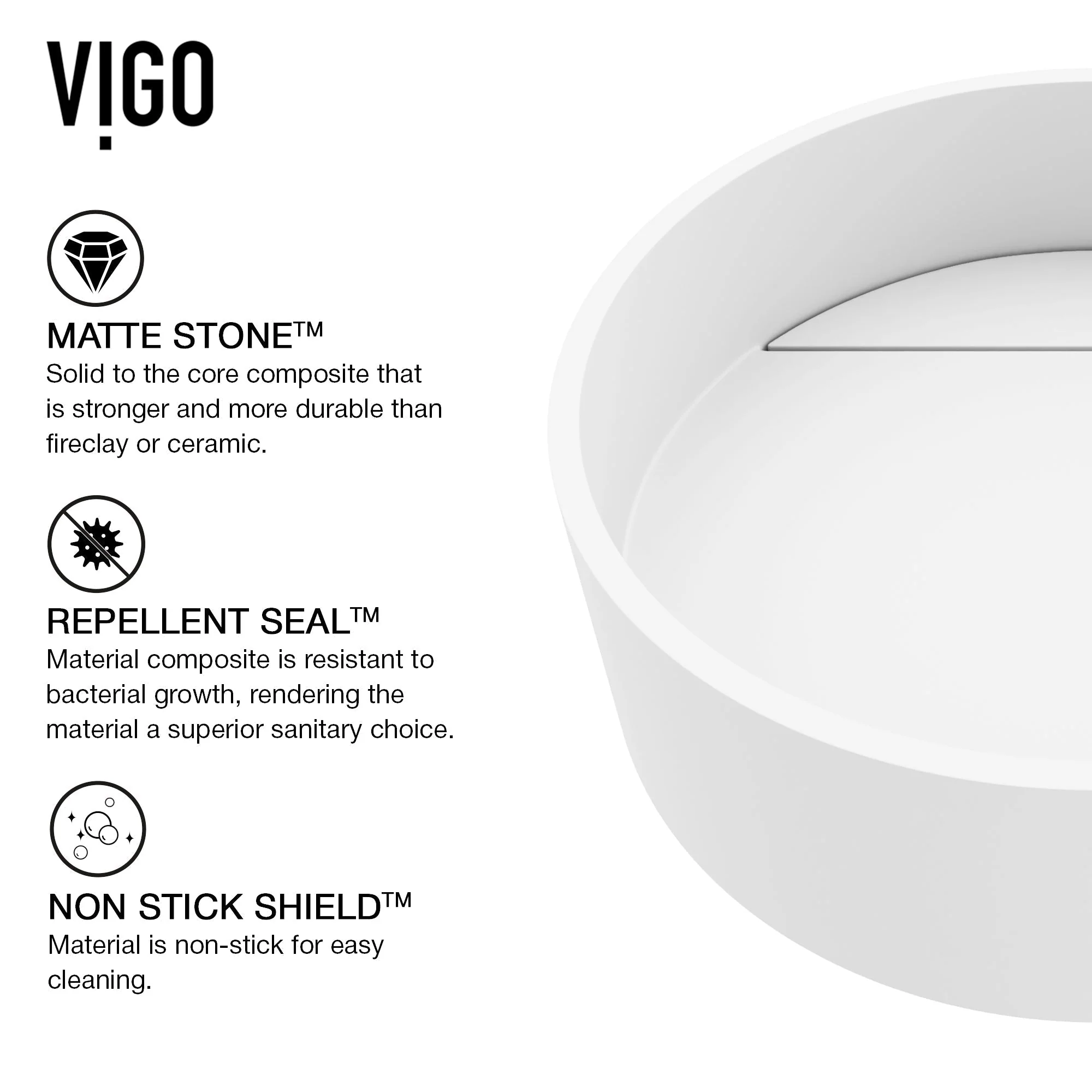 Montauk Matte Stone™ Vessel Bathroom Sink - Image 8