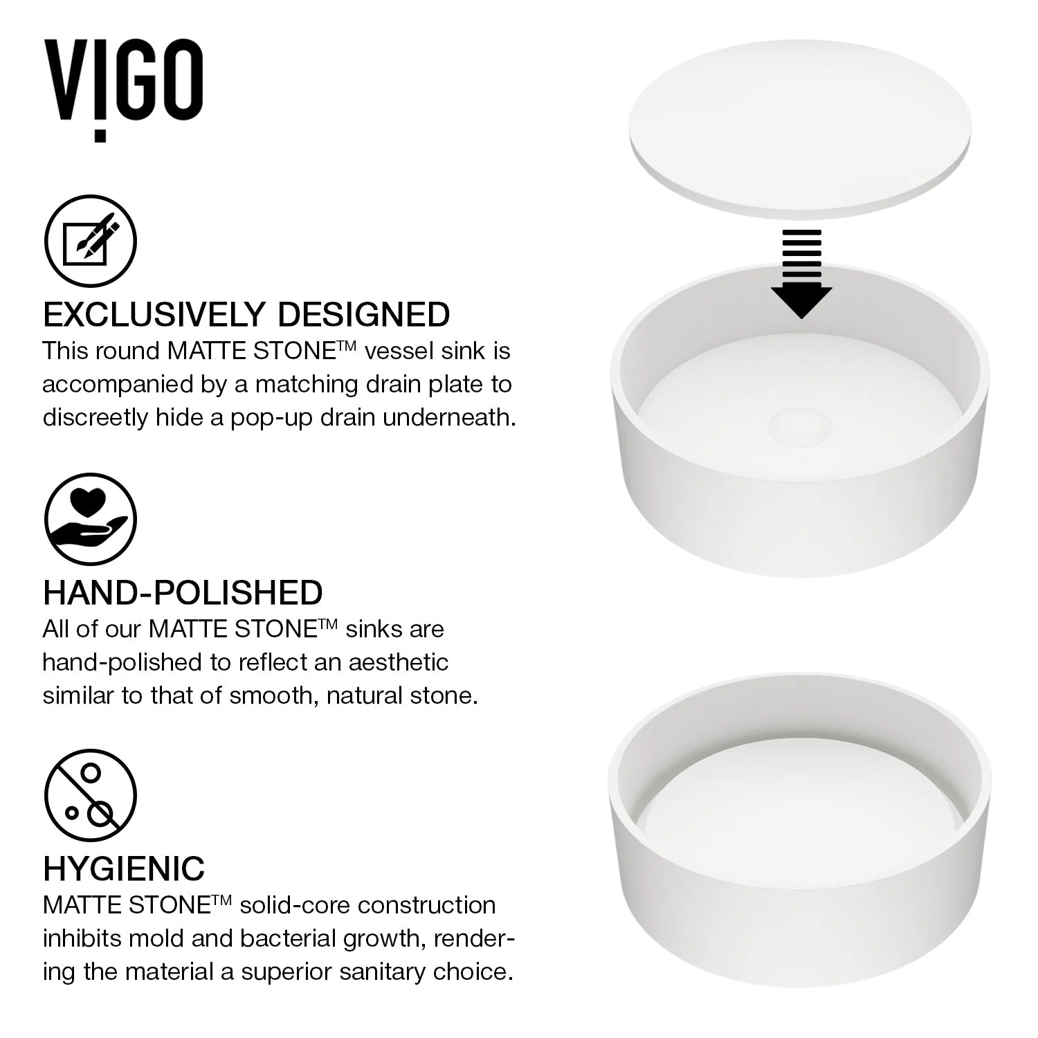 Apollo Anvil Matte Stone™ Vessel Bathroom Sink - Image 8