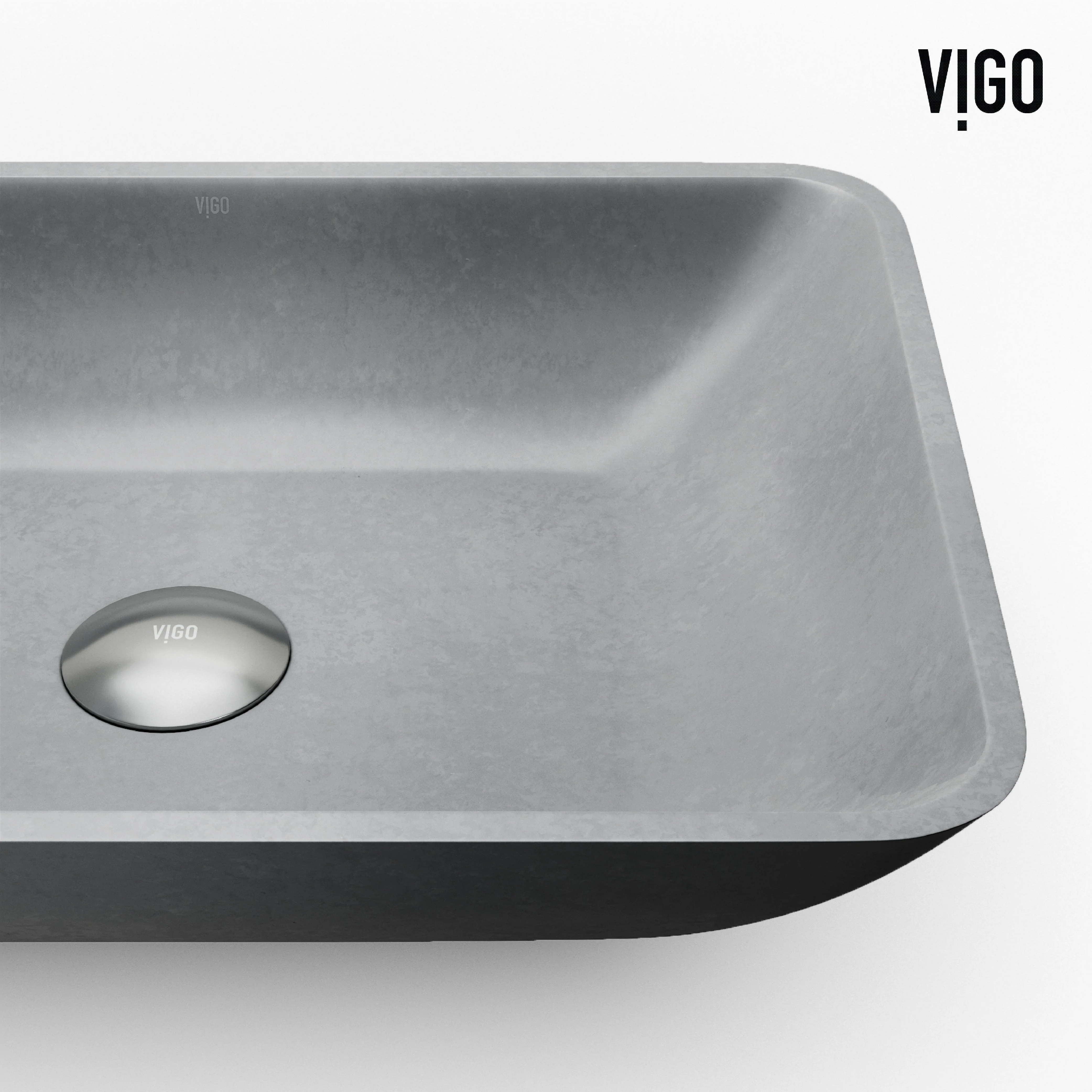 Sottile Rectangular Concreto Stone™ Vessel Sink - Image 10