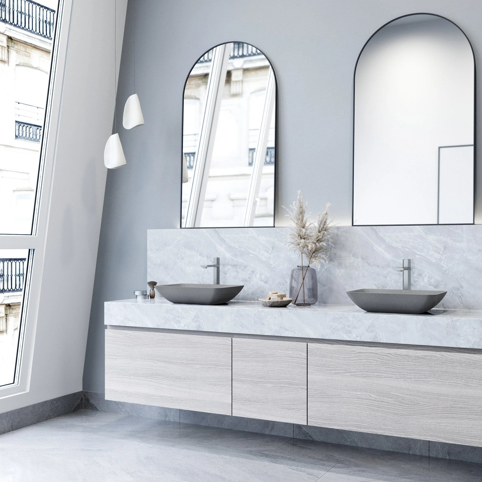 Sottile Rectangular Concreto Stone™ Vessel Sink - Image 5