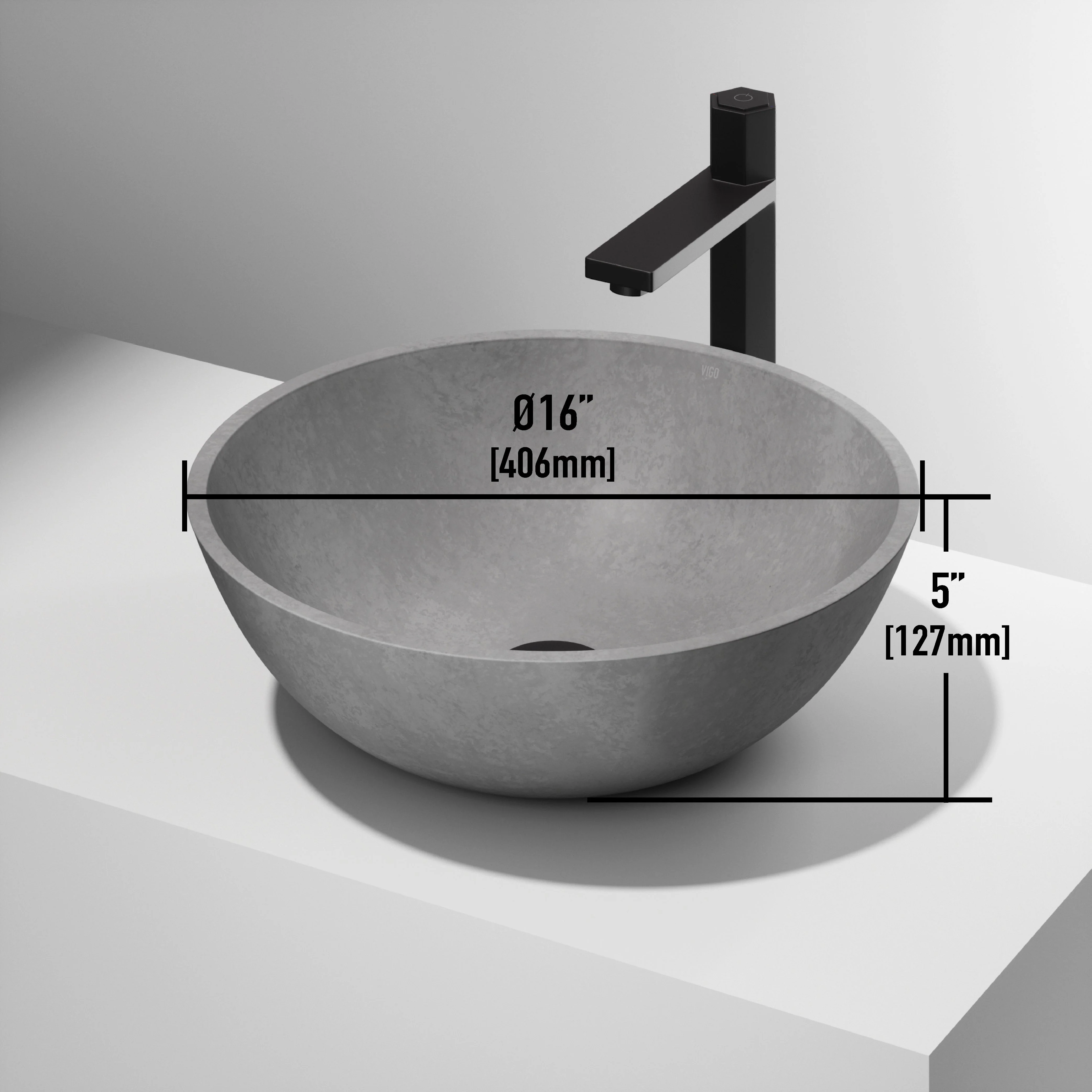Giovanni Round Concreto Stone™ Vessel Sink - Image 8