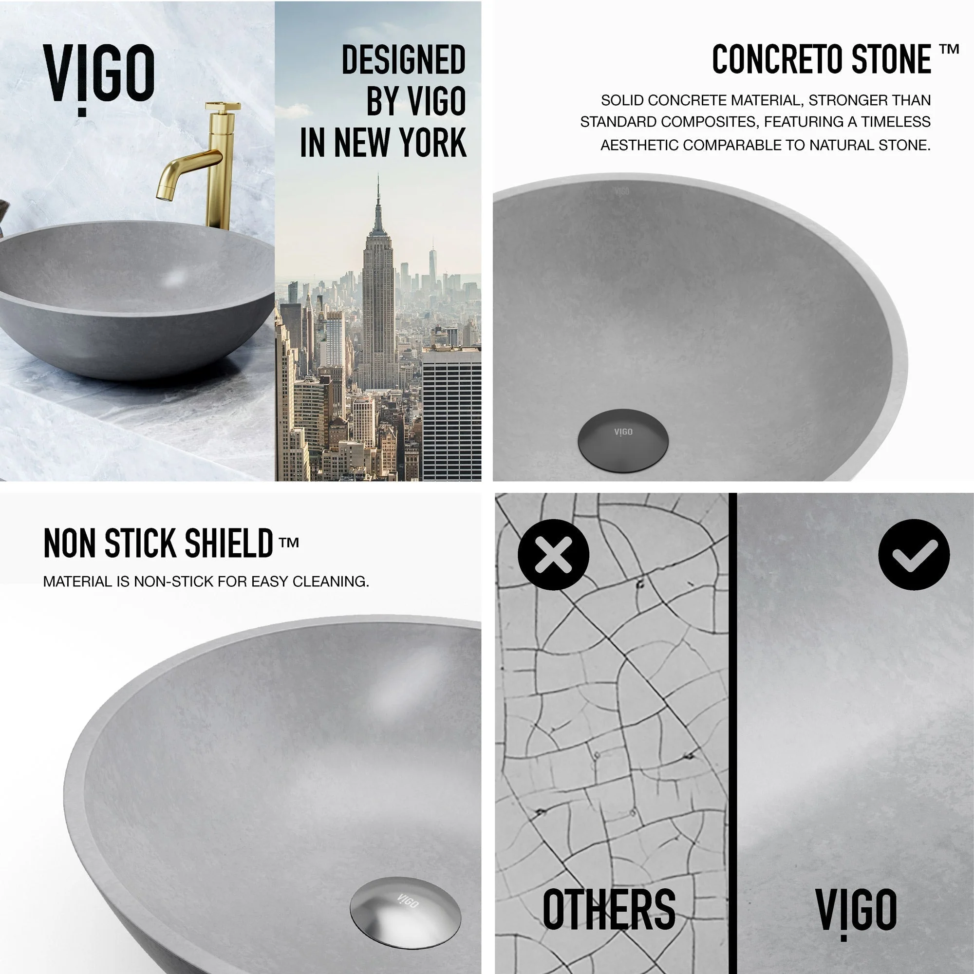 Giovanni Round Concreto Stone™ Vessel Sink - Image 9