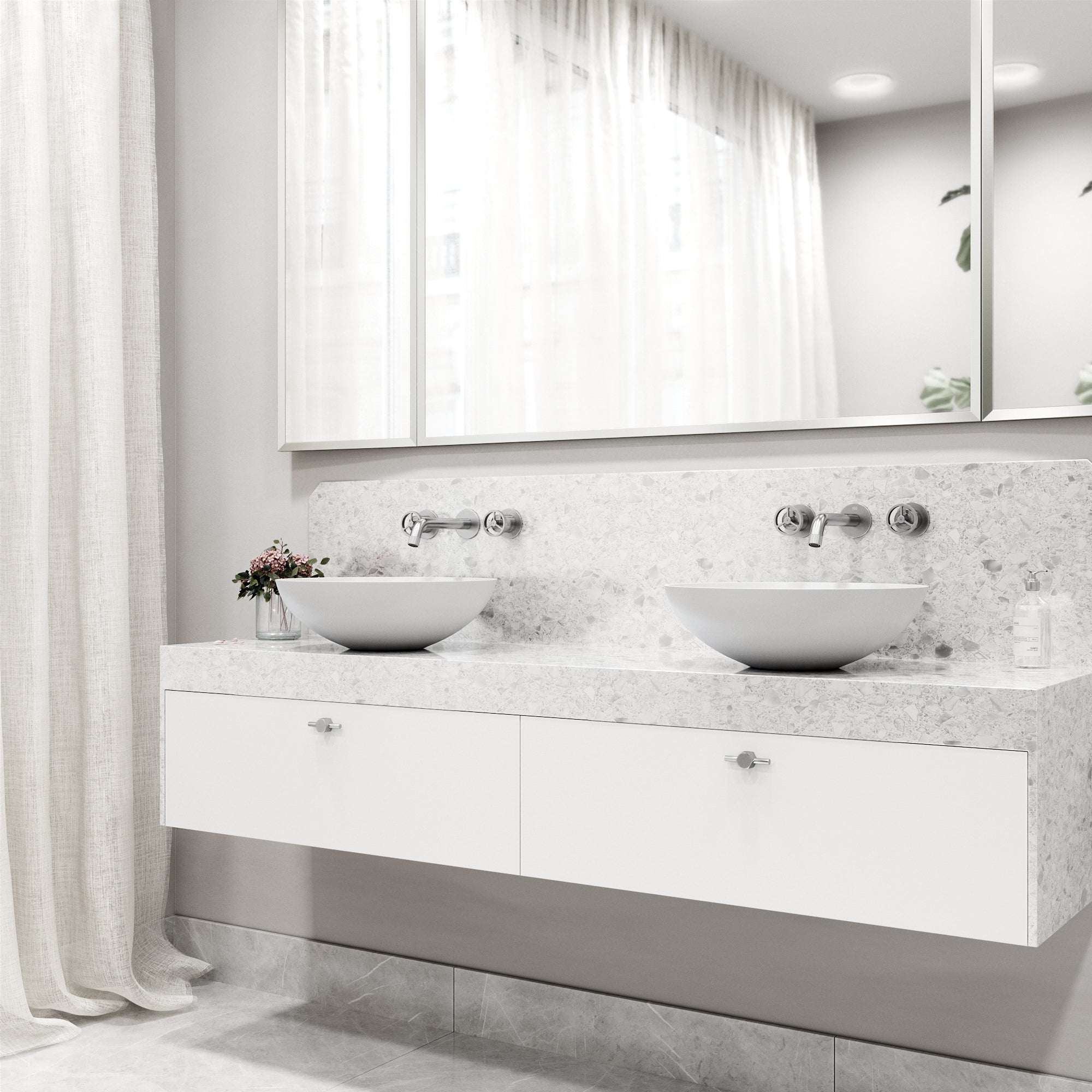 Cass Wall Mount Bathroom Faucet - Image 3