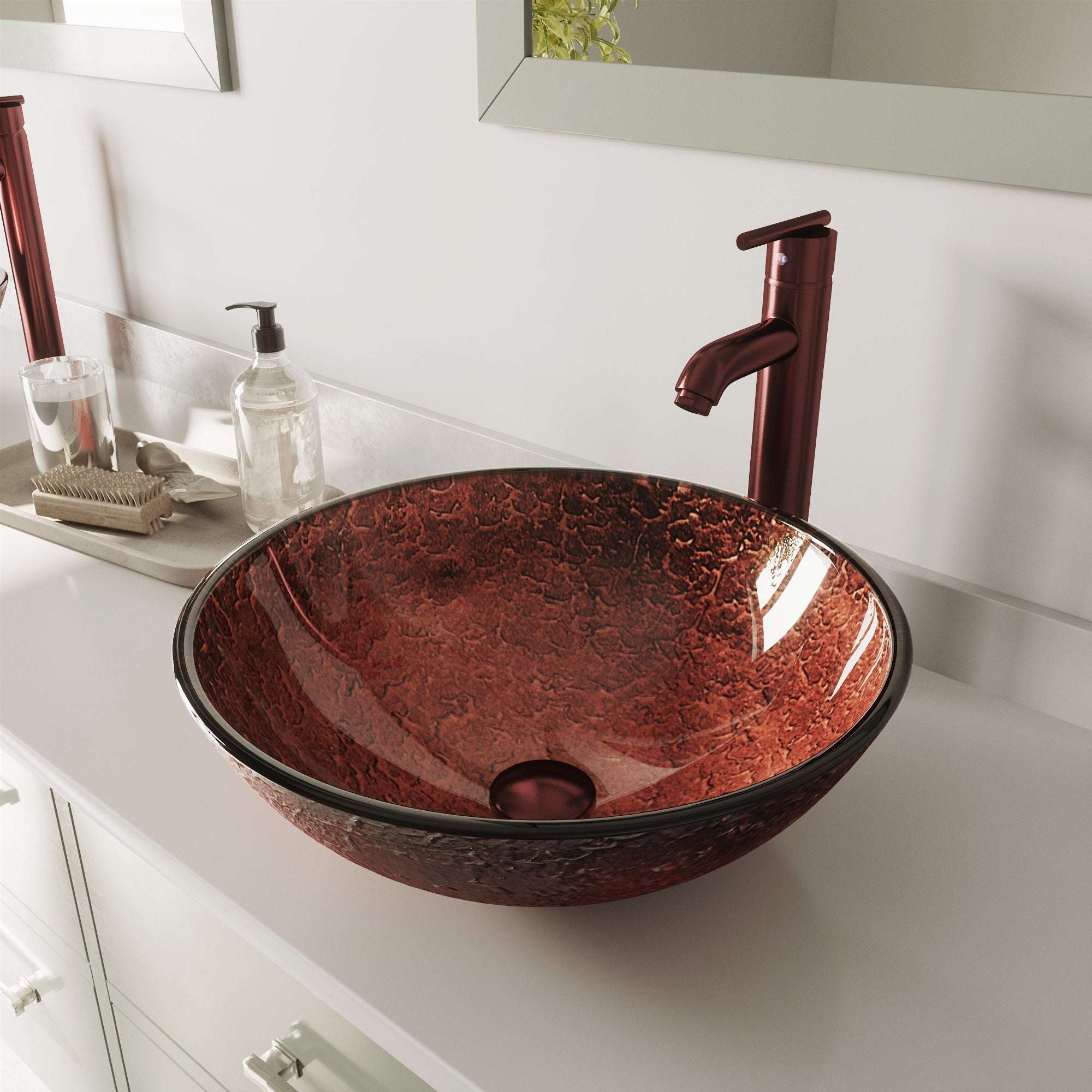 Giovanni Round Glass Vessel Sink - Image 46