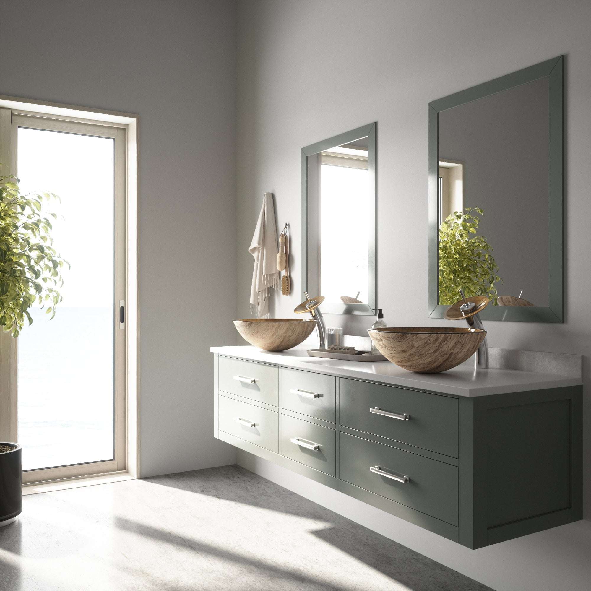Giovanni Round Glass Vessel Sink - Image 61