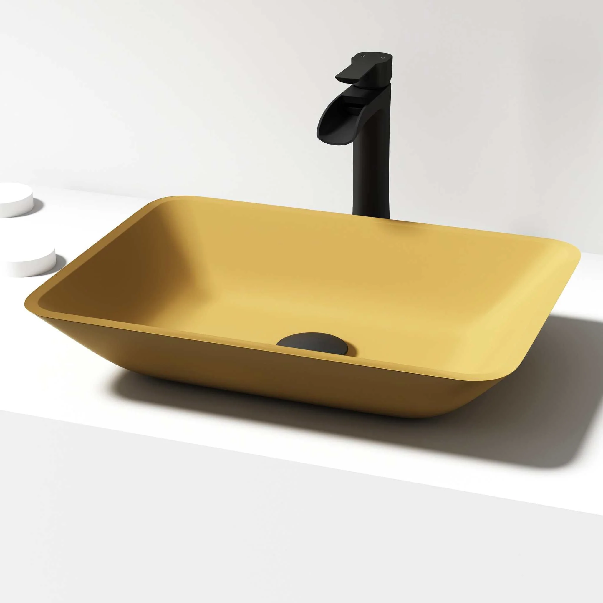 Sottile Rectangular Glass Vessel Sink - Image 107