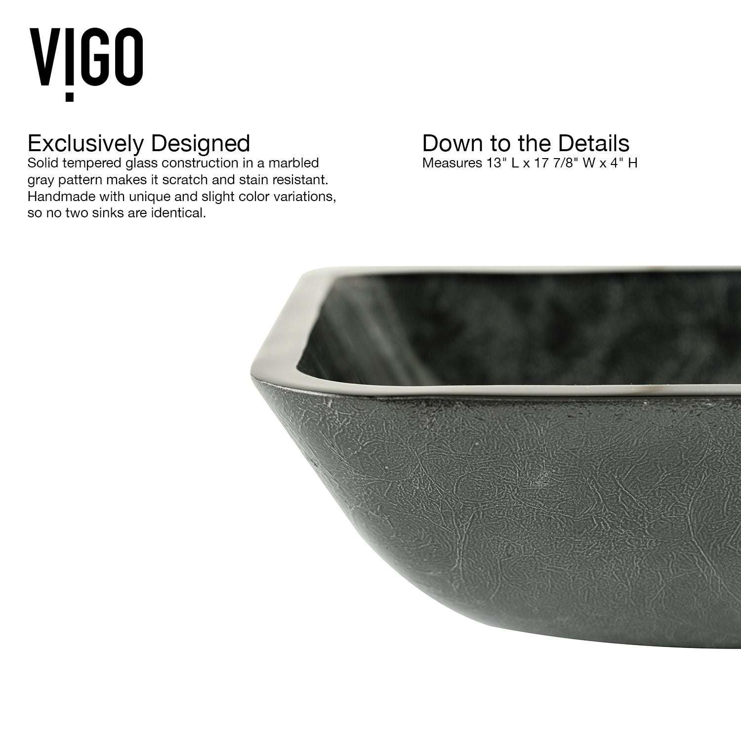 Sottile Rectangular Glass Vessel Sink - Image 21