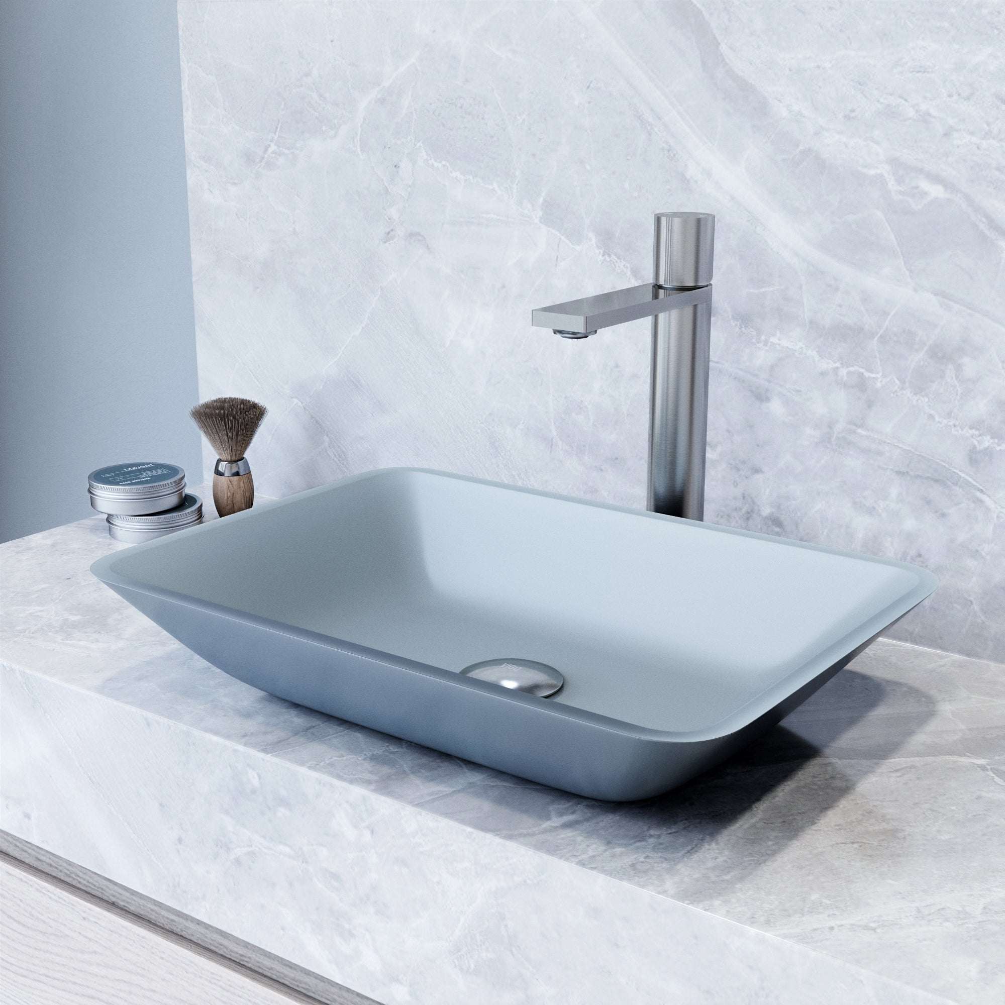 Sottile Rectangular Glass Vessel Sink - Image 38
