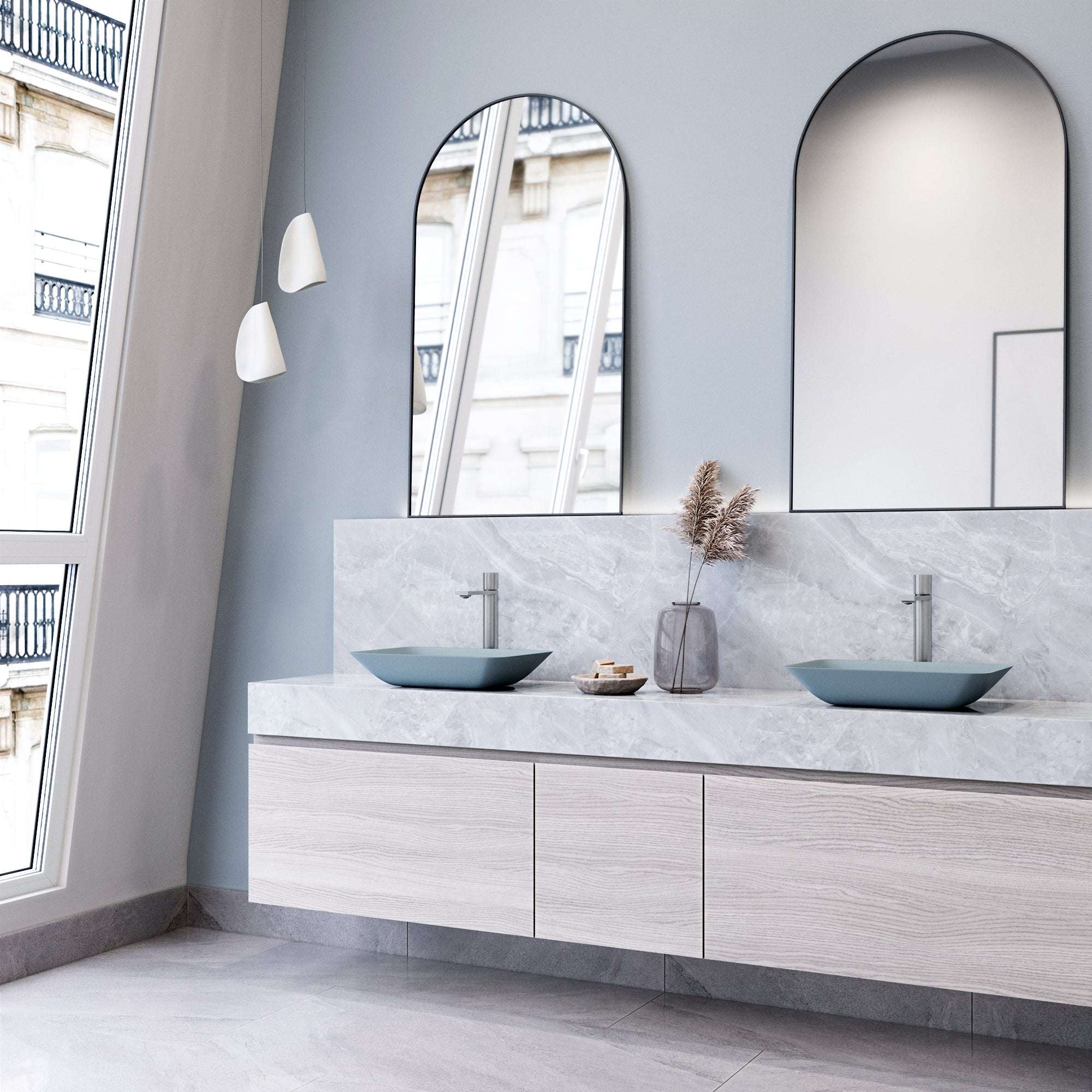 Sottile Rectangular Glass Vessel Sink - Image 39